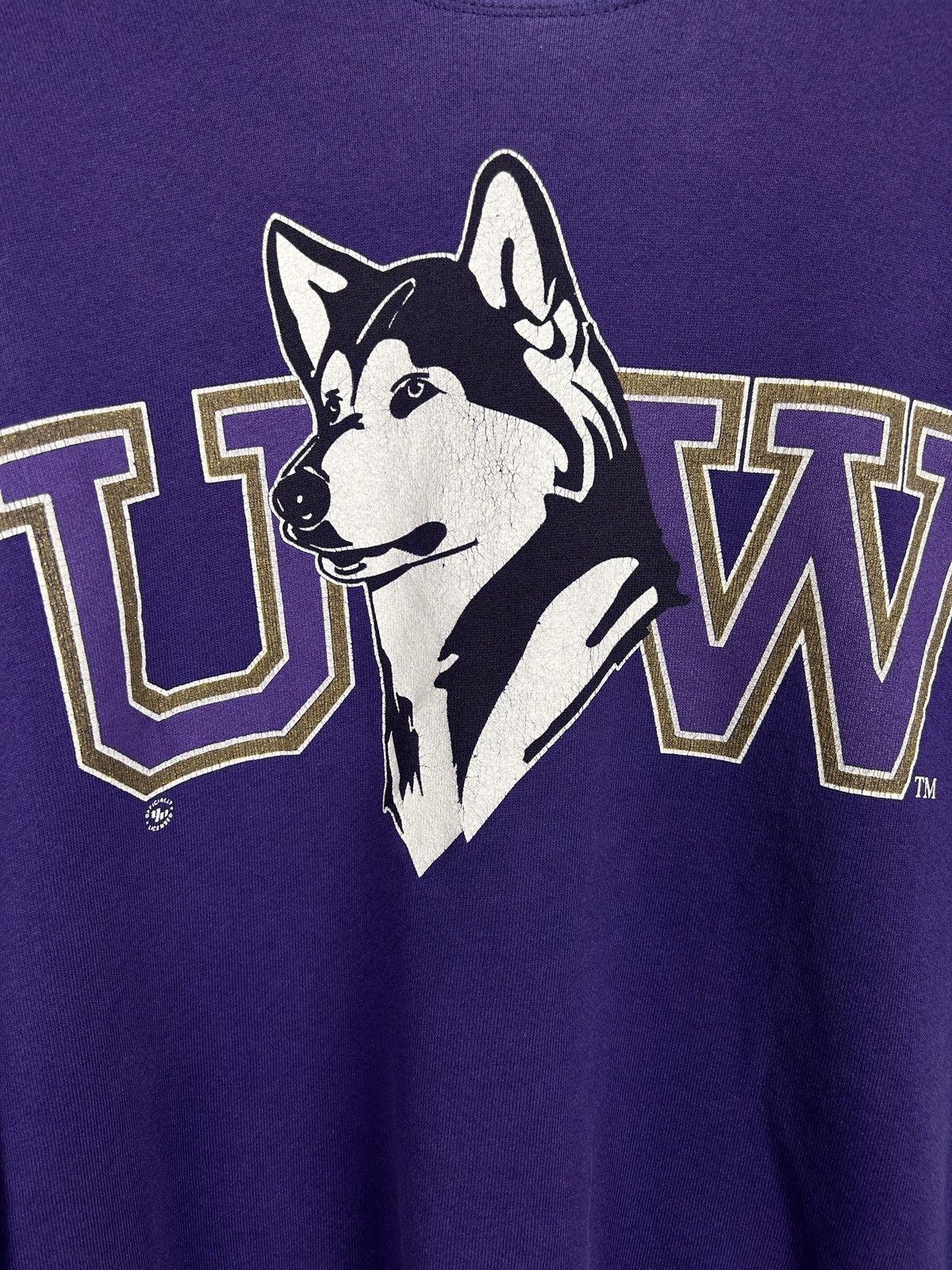 Vintage 80s Vintage University Of Washington Huskies Sweatshirt Size US XL / EU 56 / 4 - 2 Thumbnail