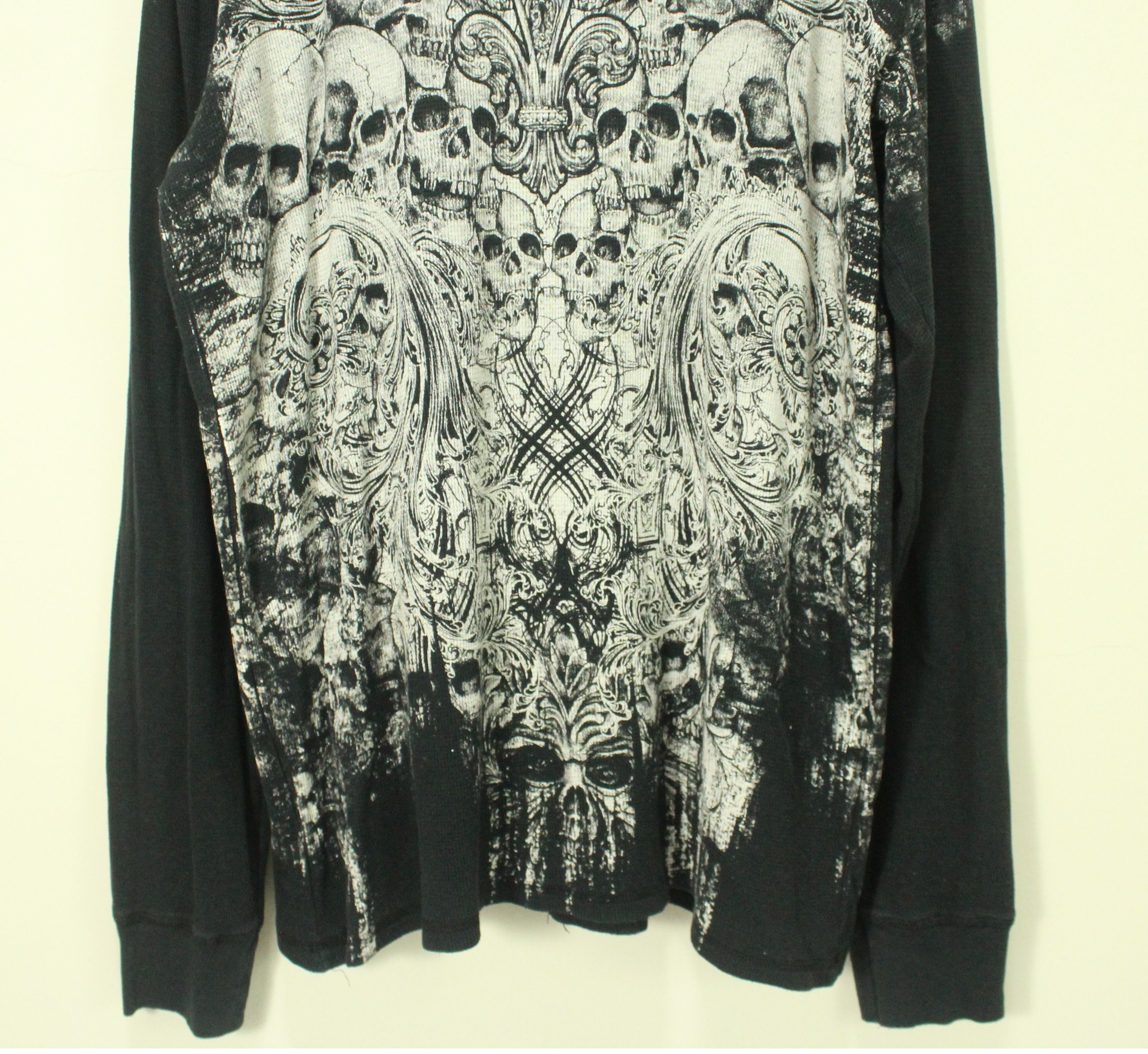 Vintage EXTREME COUTURE Shirt Skull Thermal Graphic Taatoo Size US XXL / EU 58 / 5 - 4 Thumbnail