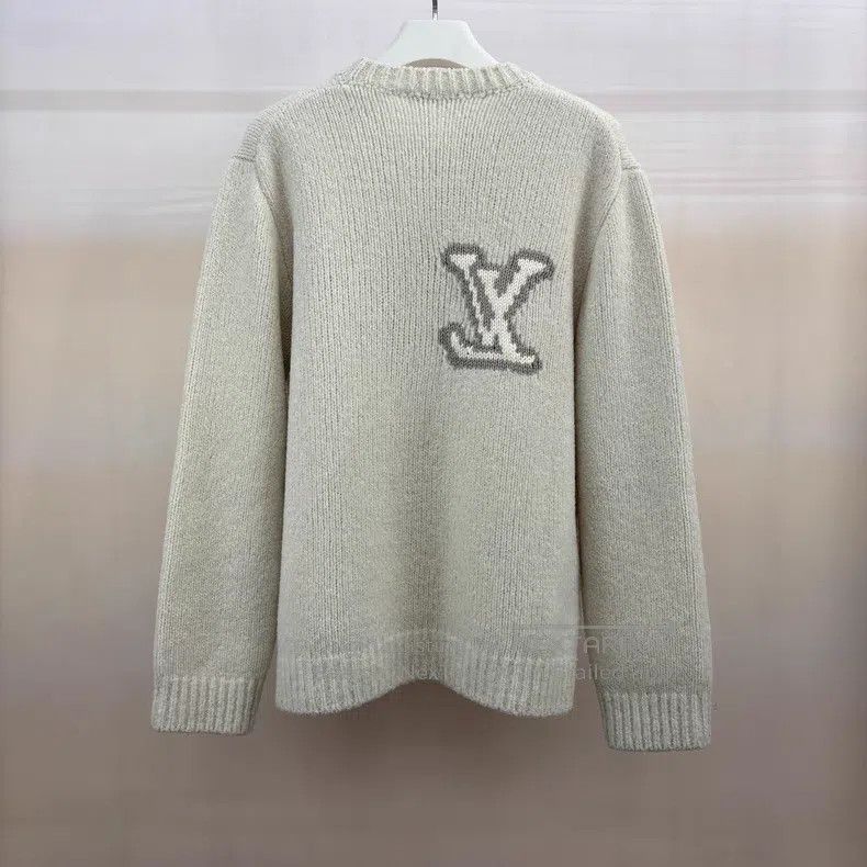 Louis Vuitton Louis Vuitton Intarsia logo teddy sweater Size US XXL / EU 58 / 5 - 2 Thumbnail
