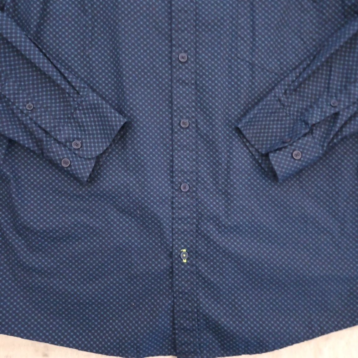 Haggar Haggar Shirt Button-Up Mens XL Blue Geometric Long Sleeve Cotton Size US XL / EU 56 / 4 - 3 Thumbnail