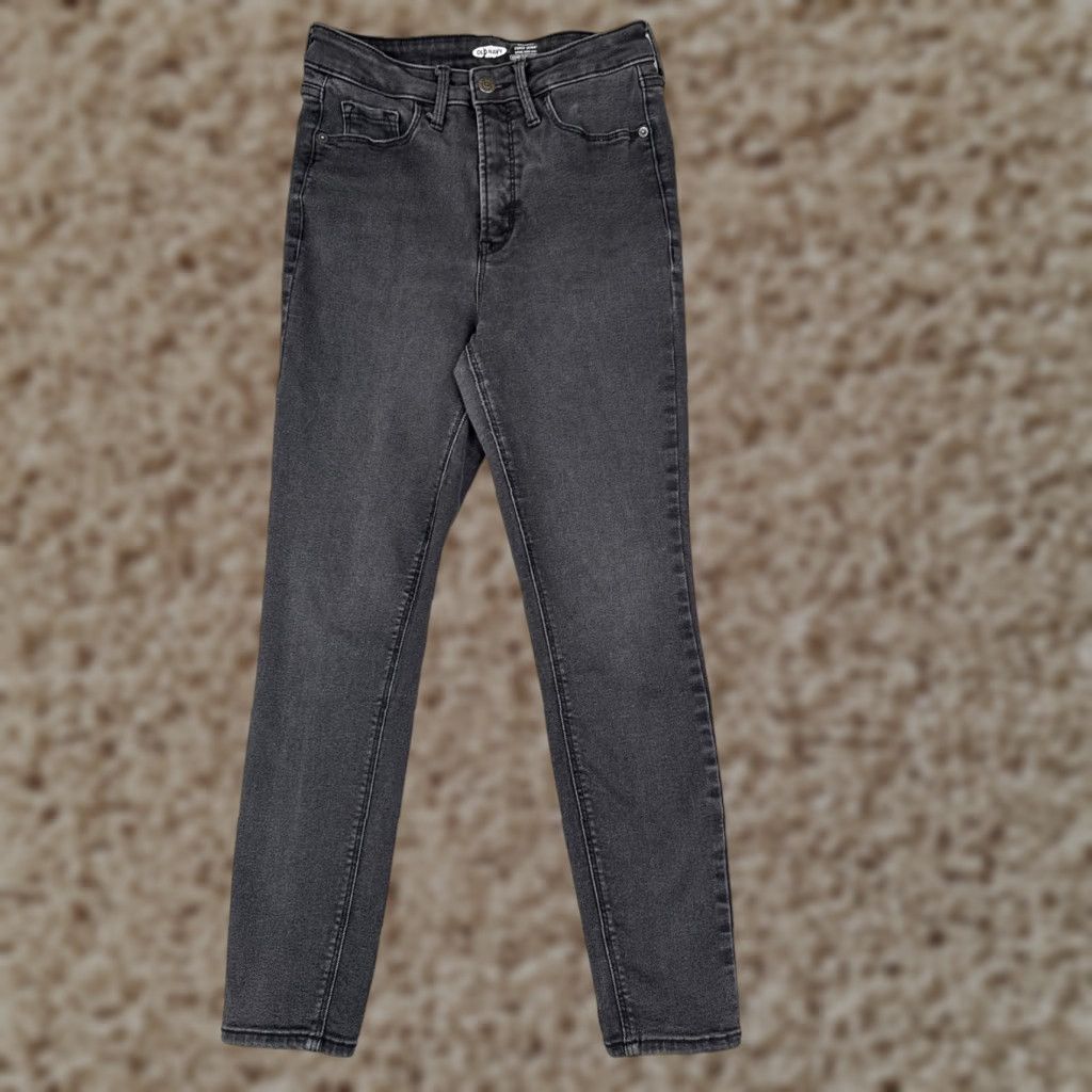 Old Navy VINTAGE Old Navy Jeans Womens 8 Gray Denim Super Skinny Rockstar Extra High Rise 26x26 Size 30" / US 8 / IT 44 - 1 Thumbnail