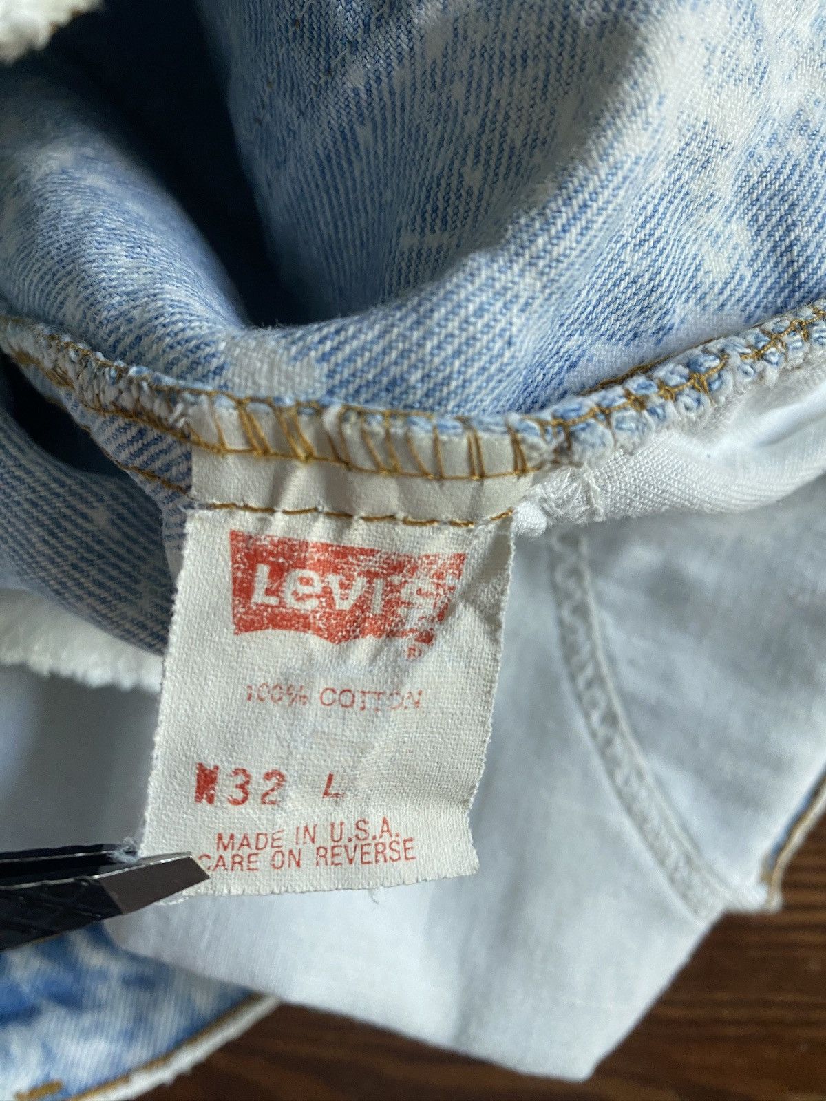 Levi's Vintage 80’s Levi’s Orange Tab Acid Wash Denim Jean Shorts Size US 31 - 24 Thumbnail