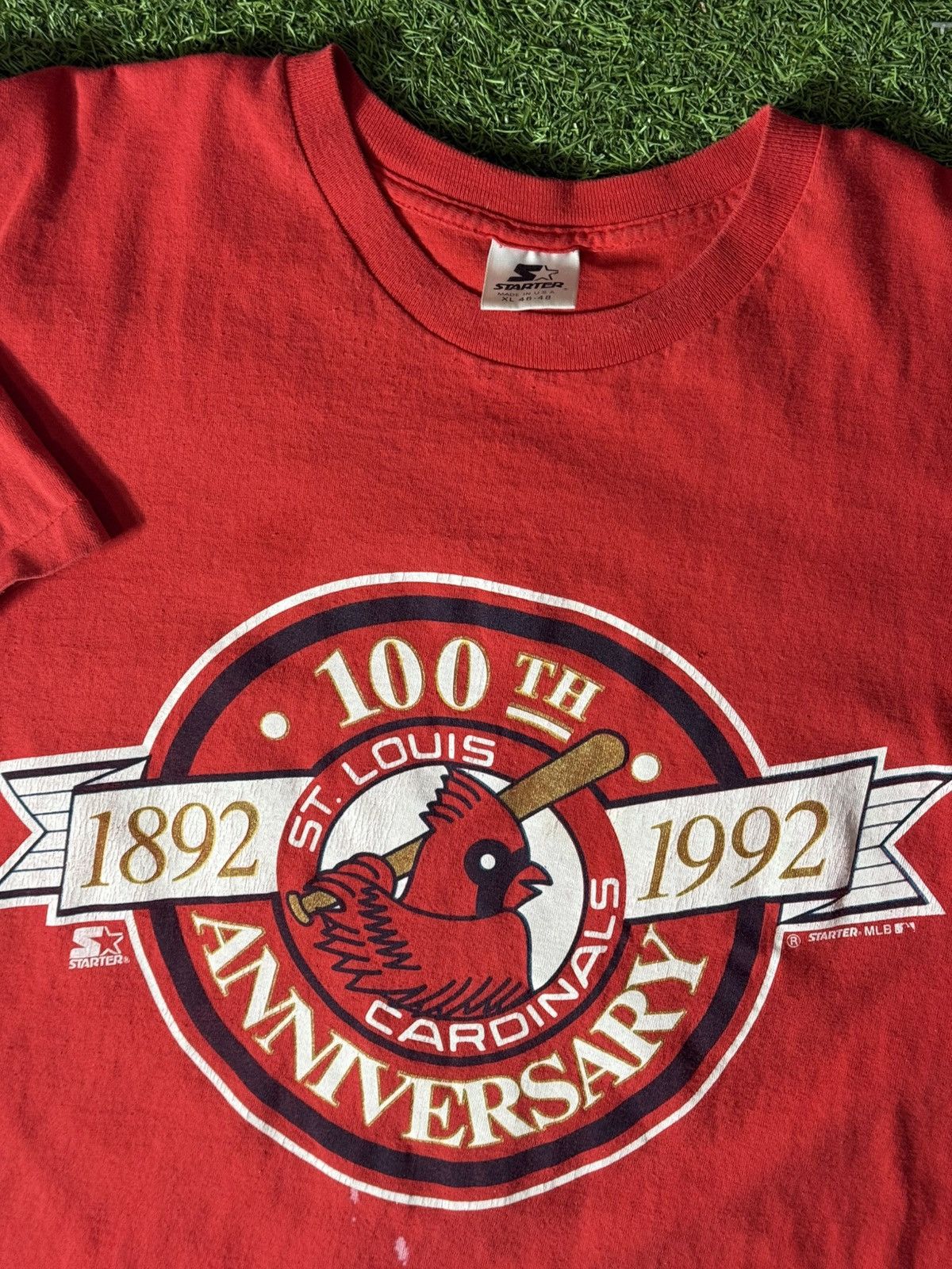Starter Vintage 1992 St. Louis Cardinals Starter tshirt Size US XL / EU 56 / 4 - 2 Thumbnail