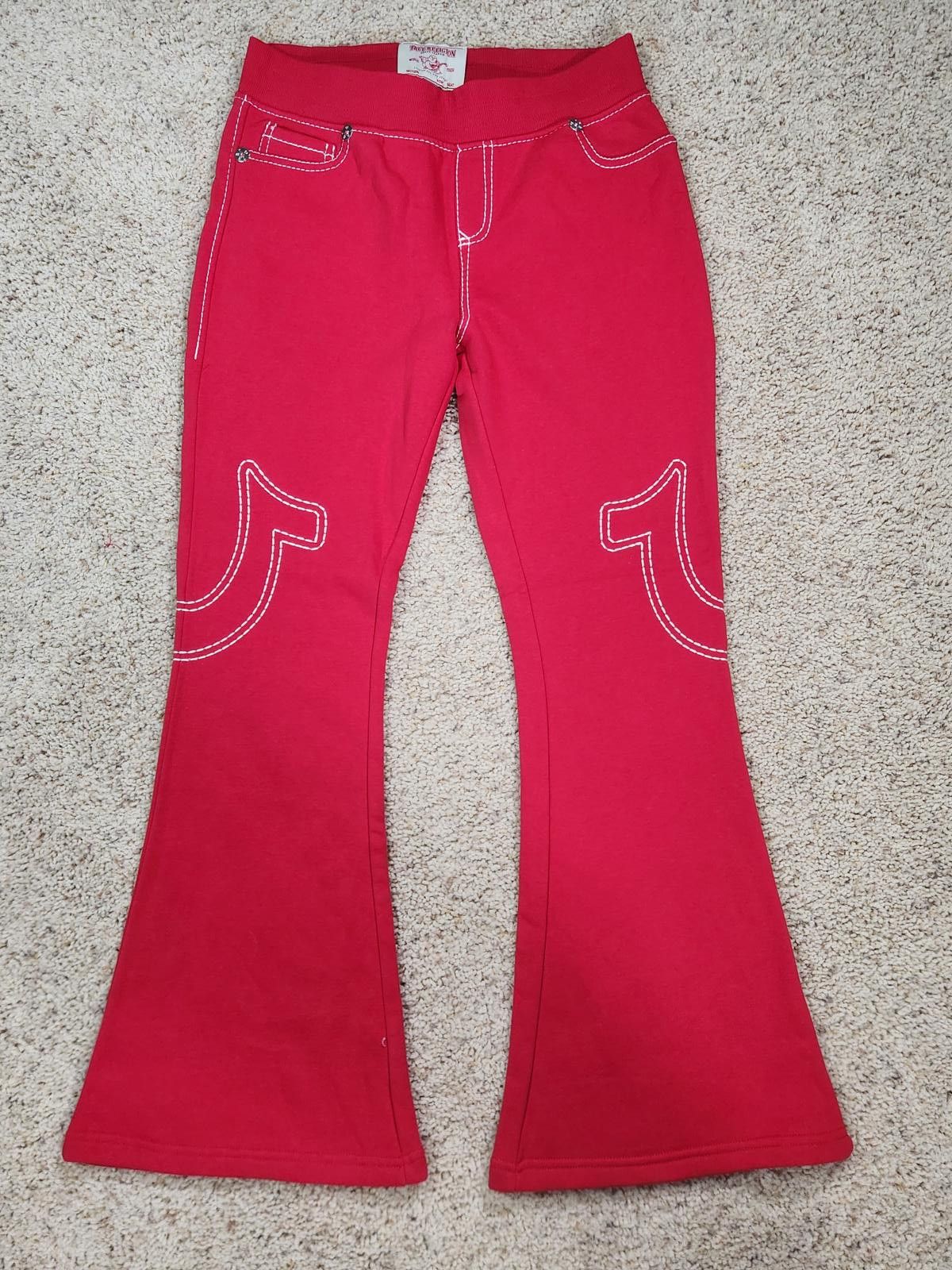 True Religion NEW True Religion Pull-On Flare Jeans Red Anniversary Medium Size 32" / US 10 / IT 46 - 3 Thumbnail