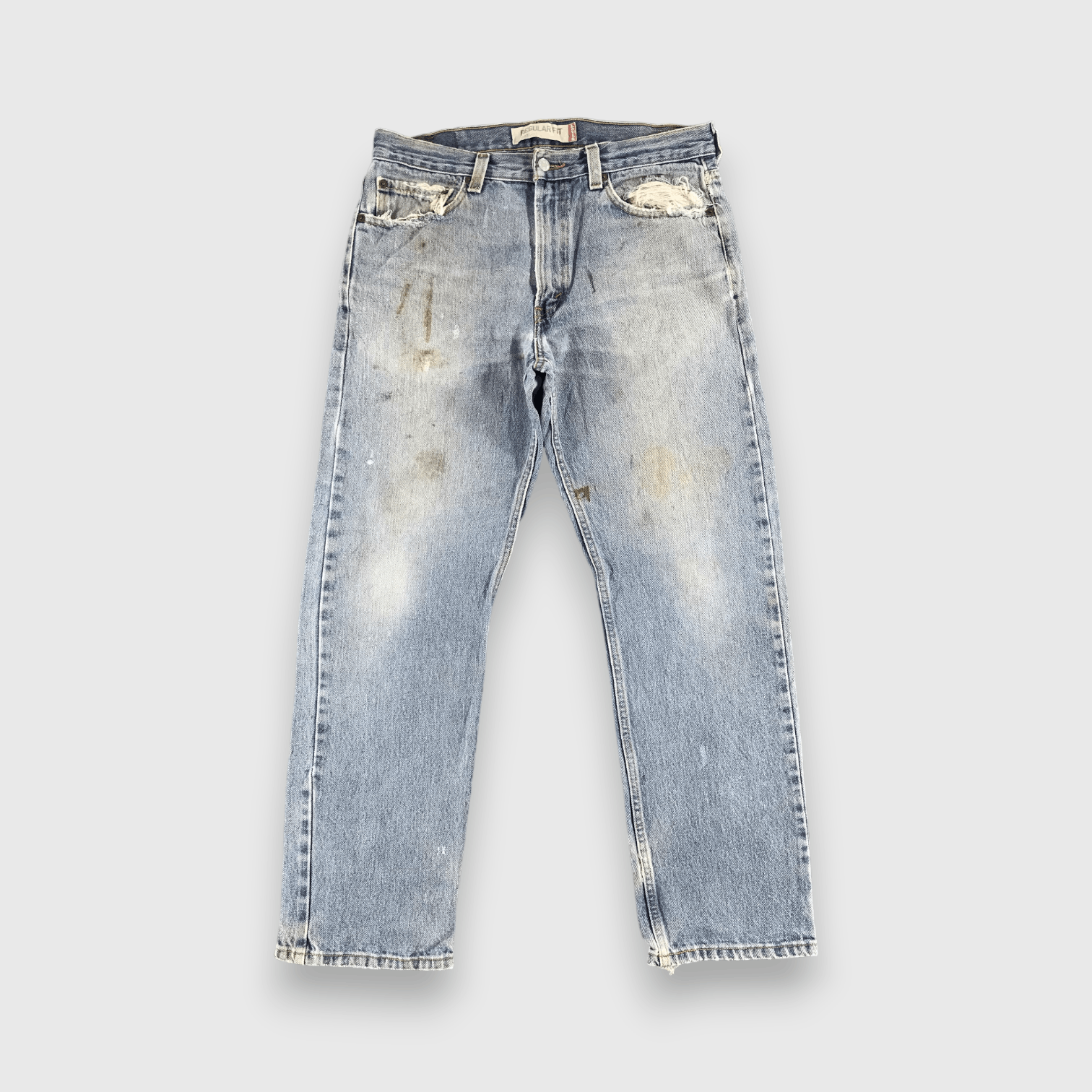 Levi's Light Wash Vintage Levis 505 Distress Jeans-J1187 Size US 34 / EU 50 - 1 Thumbnail