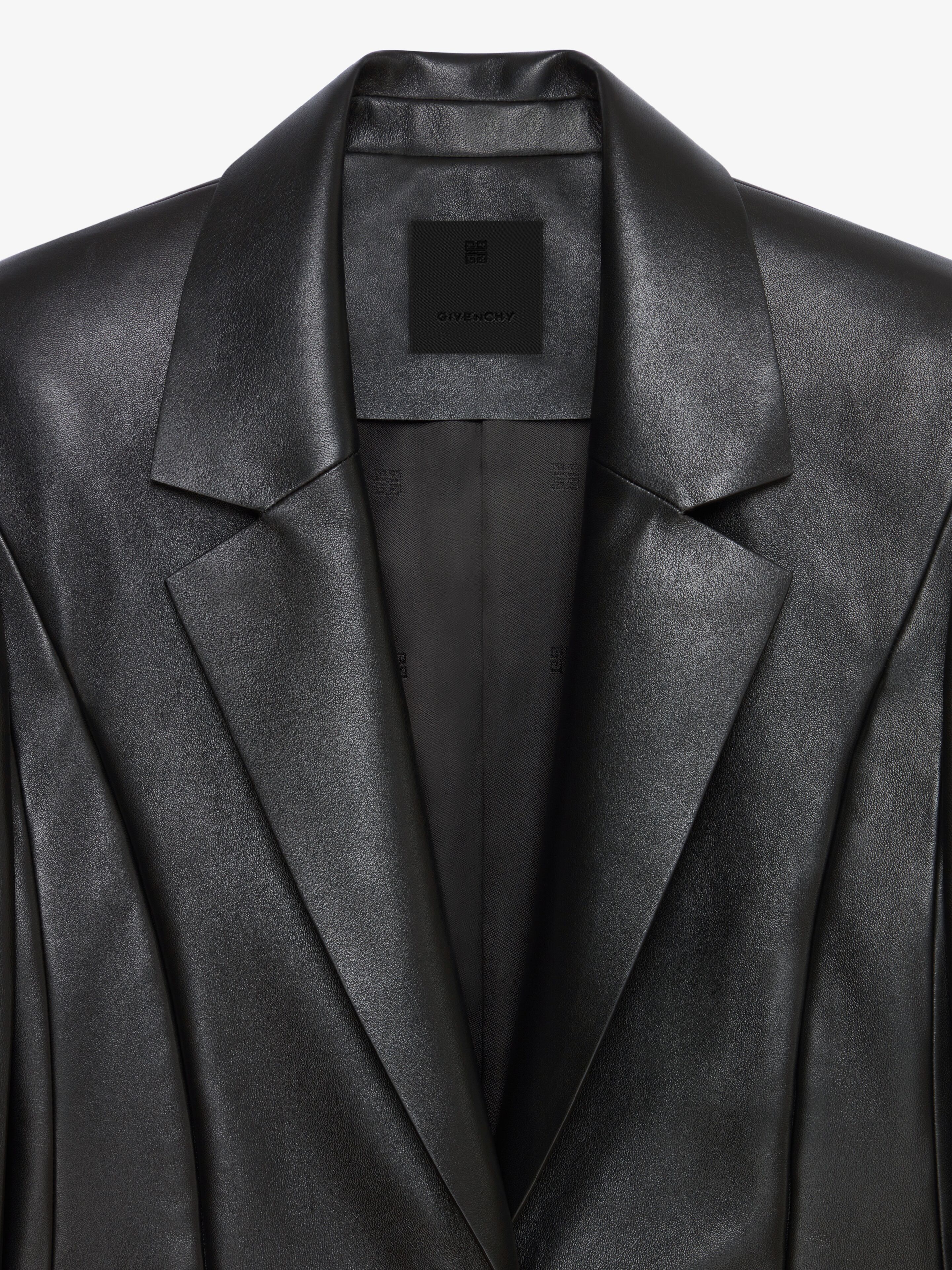Givenchy o1w1db10325 Leather Jacket W Front Zip in Black Size S / US 4 / IT 40 - 5 Thumbnail