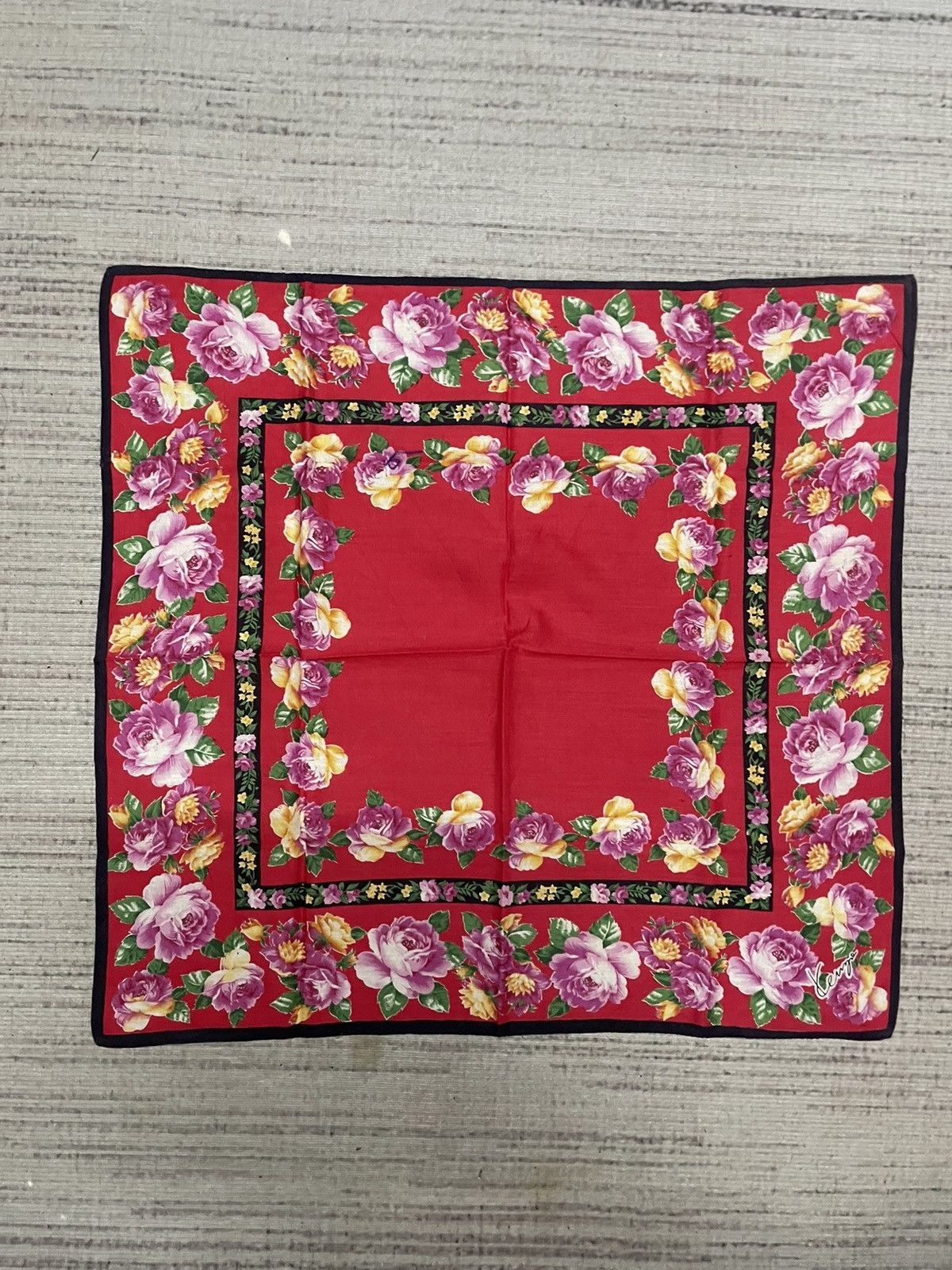 Kenzo Vintage Kenzo handkerchief bandana pocket square Size ONE SIZE - 1 Thumbnail