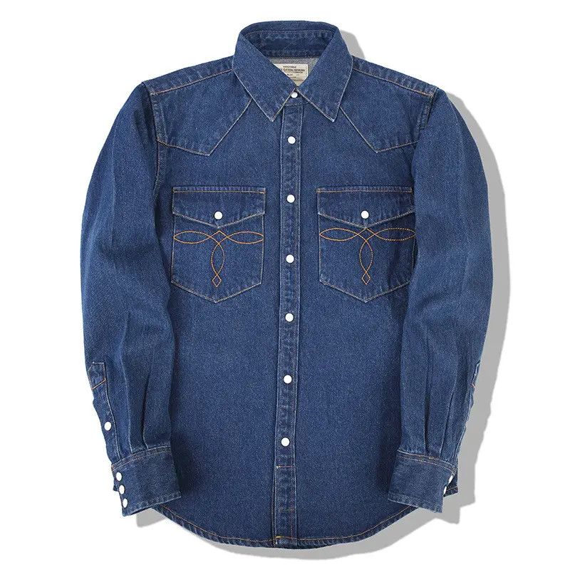 Japanese Brand Vintage Raw Classic Denim Shirt Size US XL / EU 56 / 4 - 1 Thumbnail