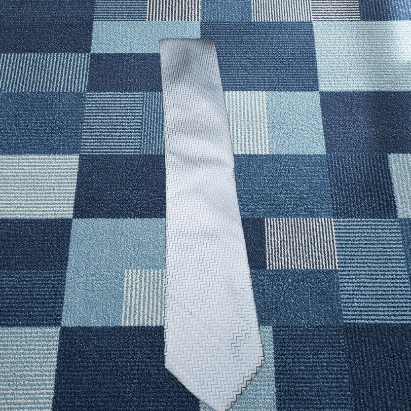 Kenneth Cole Kenneth Cole Awearness Neck Tie Mens Gray Chevron Silk Necktie Classic Groom Size ONE SIZE - 1 Thumbnail