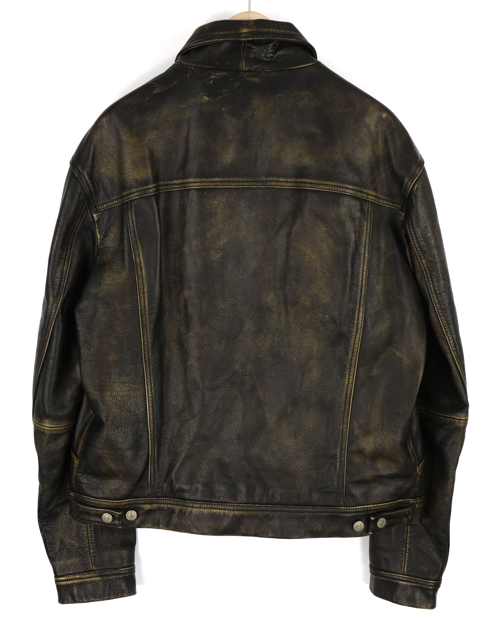 Diesel L-RILEY XL Black Cowhide Leather Button Jacket 40079 Size US XL / EU 56 / 4 - 2 Thumbnail