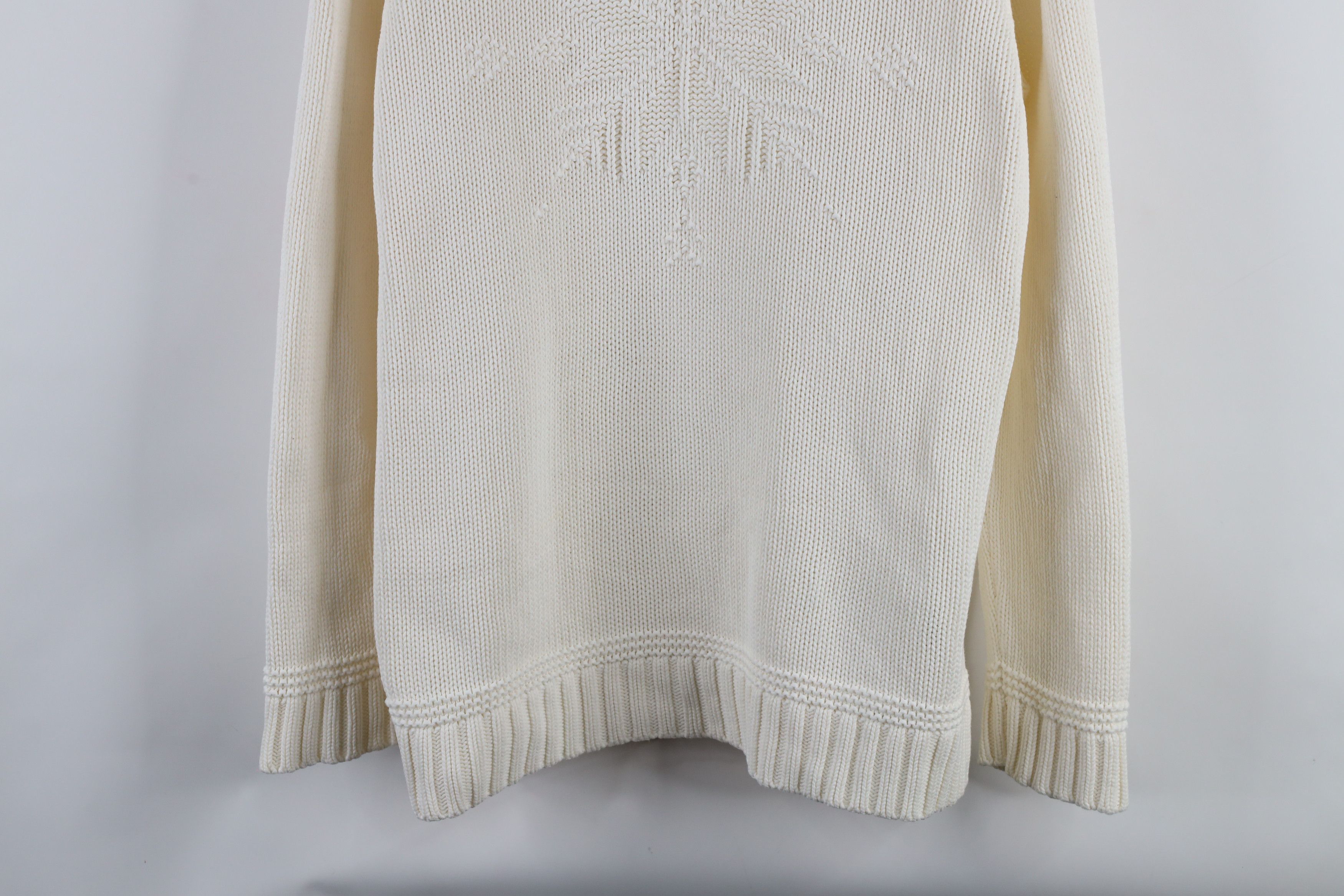 Ralph Lauren × Vintage Vintage 90s Ralph Lauren Knit Snowflake Turtleneck Sweater Size L / US 10 / IT 46 - 3 Thumbnail