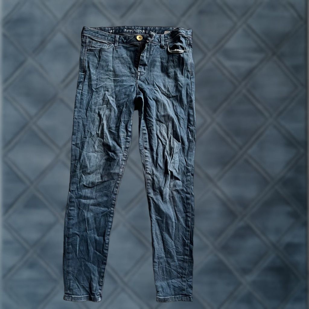 Banana Republic Banana Republic Jeans Women's Skinny Denim Blue 29 Regular 29 in Cotton Blend Dark Wash Low Rise 30 in Inseam Slim Type Jeans Womens Size 29" - 1 Thumbnail