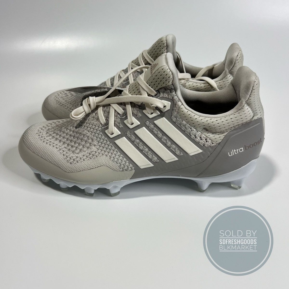 Adidas Adidas UltraBoost Footballs Cleats Talc Grey White Granite Size US 9.5 / EU 42-43 - 1 Thumbnail