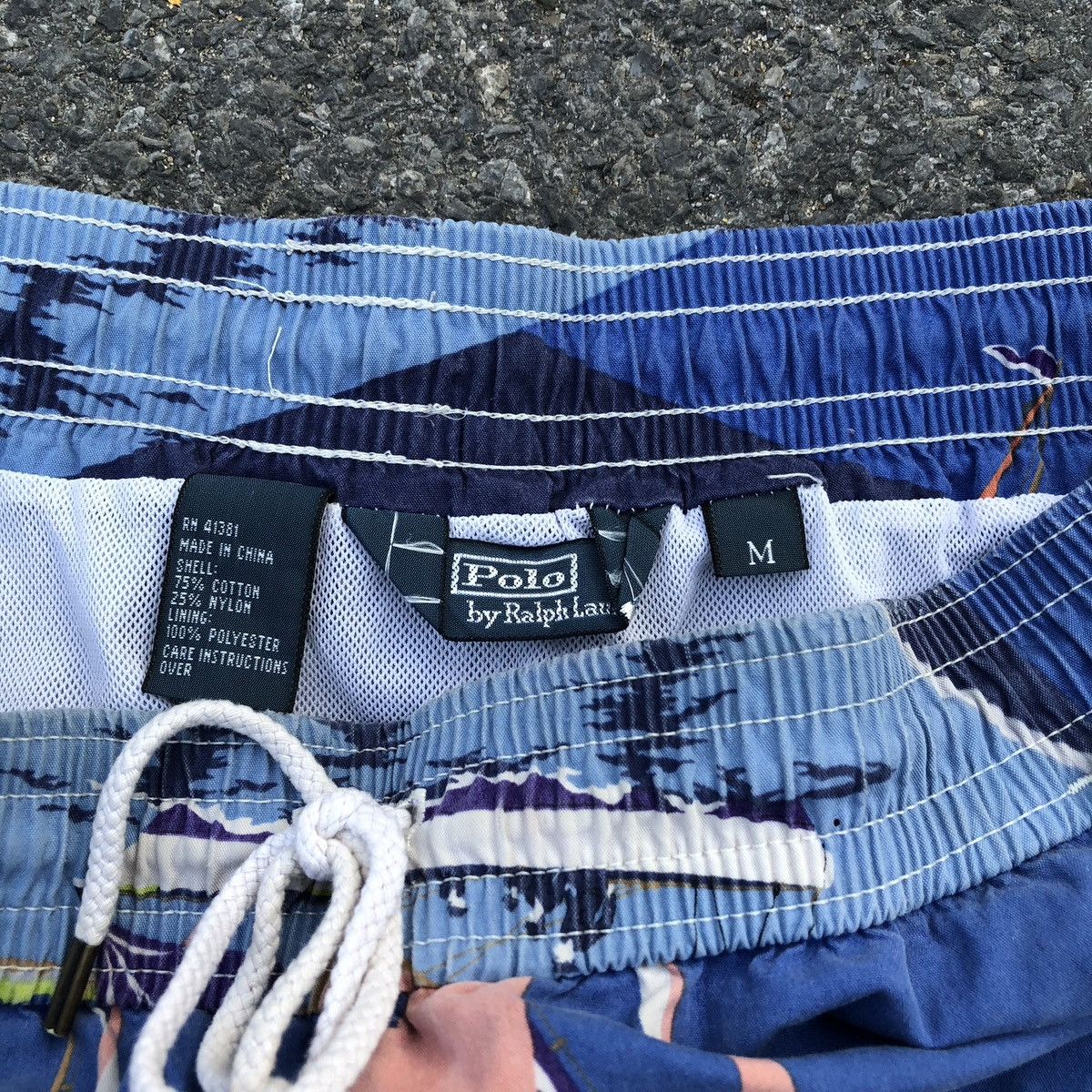 Vintage Vintage Polo Ralph Lauren Sailing All-Over Print Swim Trunks Size US 32 / EU 48 - 7 Thumbnail