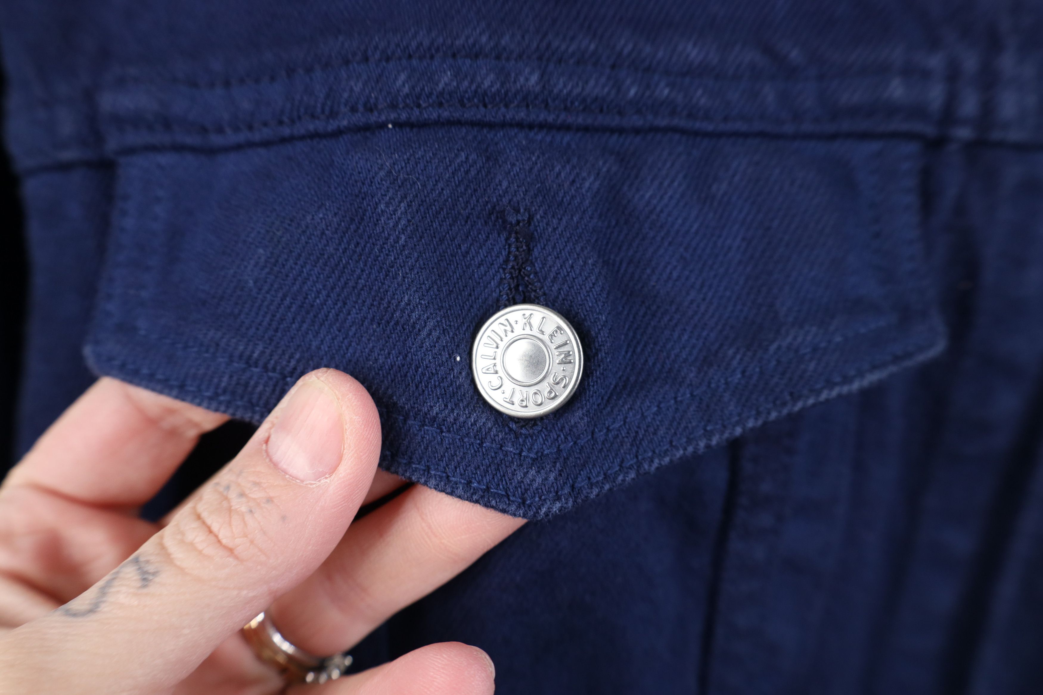 Calvin Klein Deadstock Vintage 90s Calvin Klein Jacket Navy Blue USA Size US L / EU 52-54 / 3 - 5 Thumbnail
