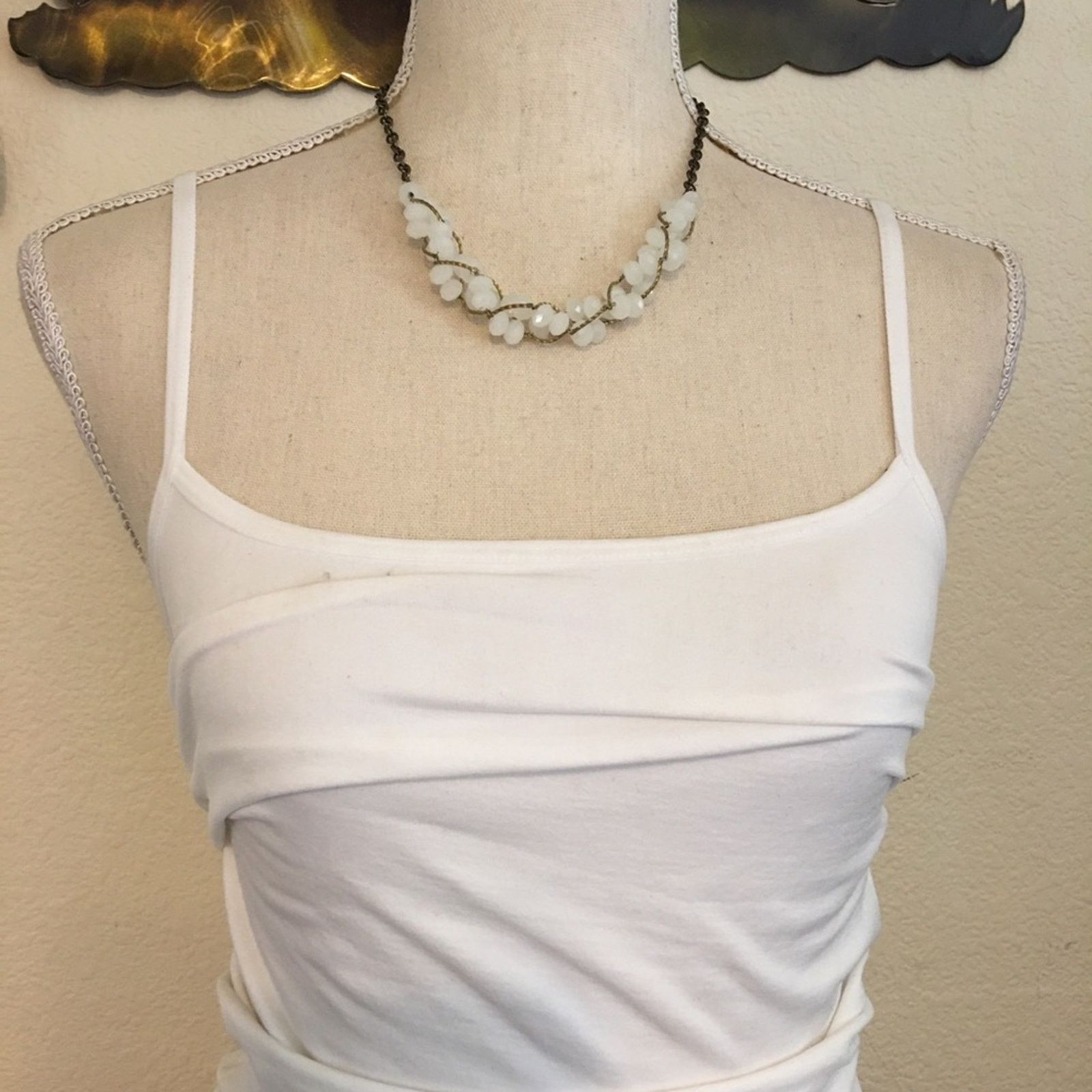 Vintage Vintage twisted chain & faceted glass necklace Size ONE SIZE - 3 Thumbnail