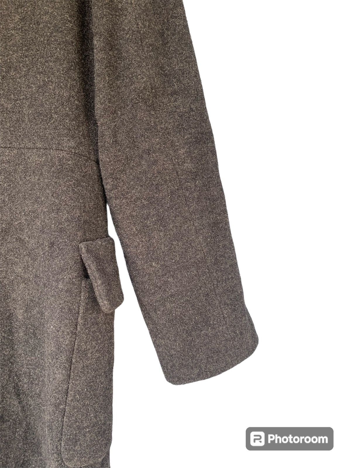 Yohji Yamamoto Vintage Yohji Yamamoto Ined Wool Long Hoodie Jacket Size S / US 4 / IT 40 - 9 Thumbnail