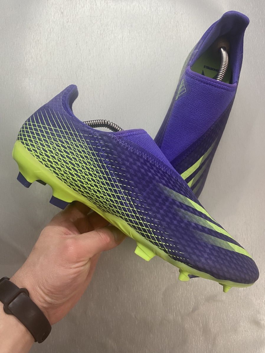 adidas X Ghosted 3 Laceless FG Purple Green
