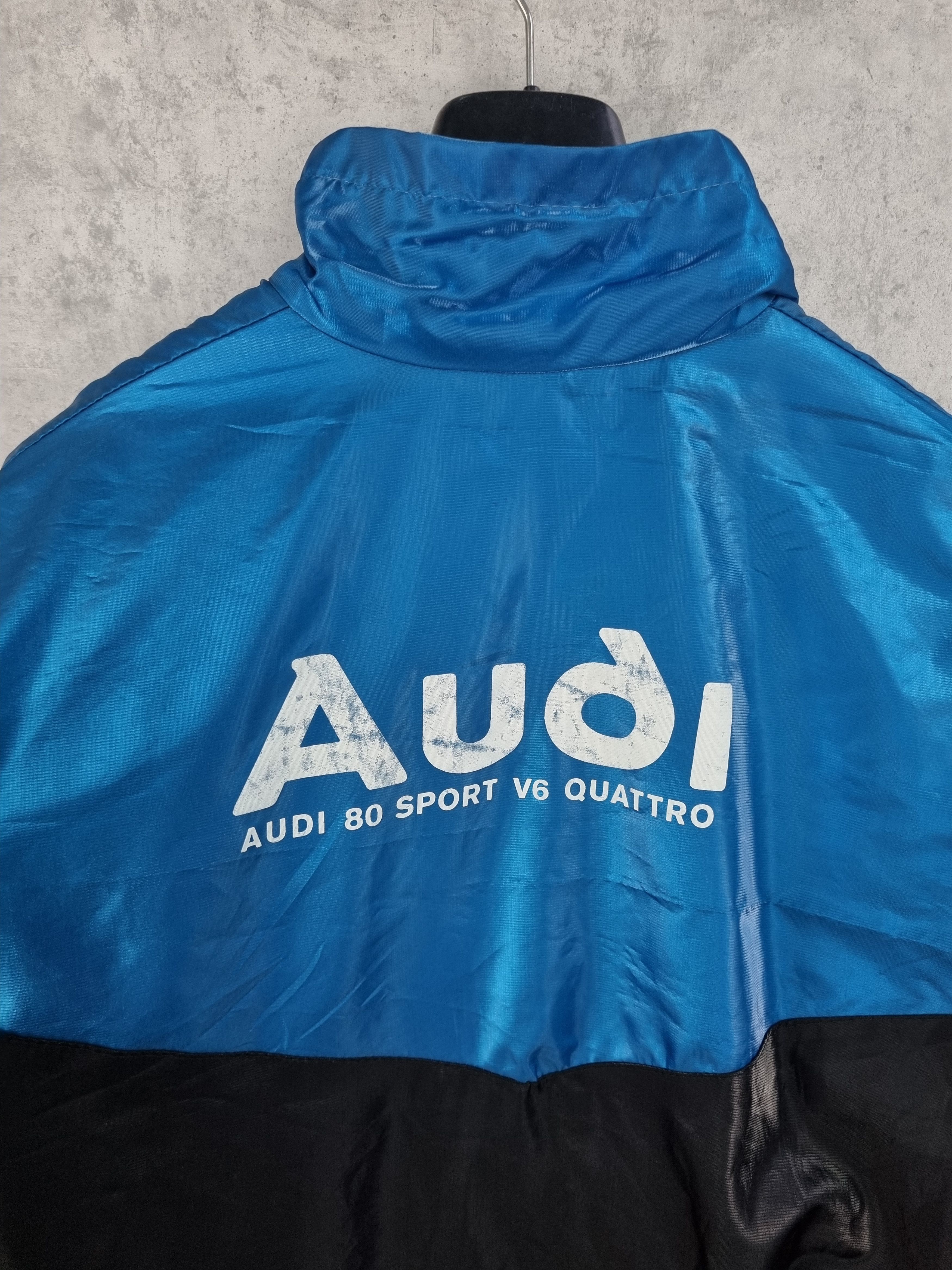 Audi × Vintage 80 Audi Sport V6 Quatro Nylon Vintage Moto Jacket Size US XXL / EU 58 / 5 - 9 Thumbnail