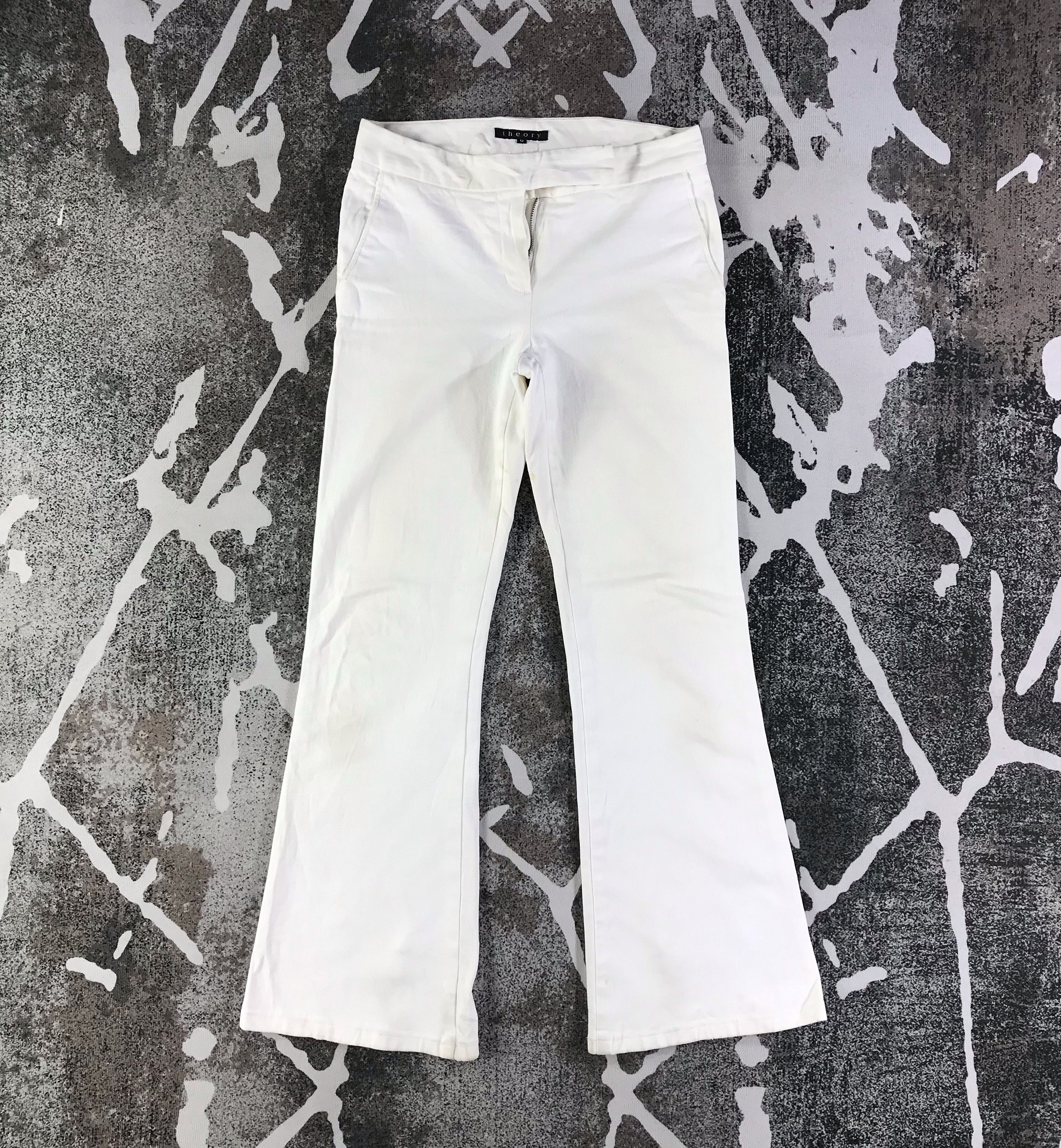 Theory Theory Jeans White Flare Denim KJ1765 Size 29" - 1 Thumbnail