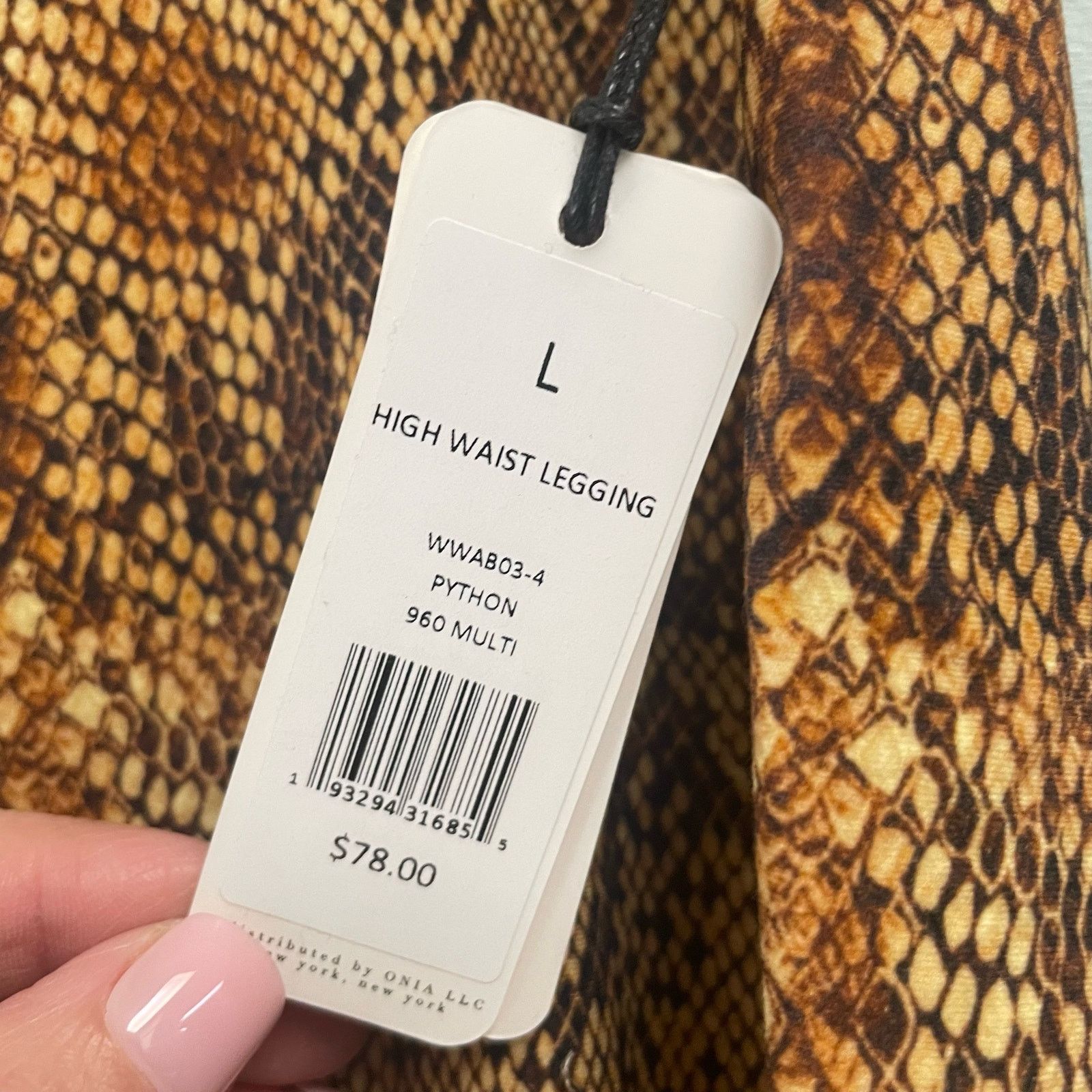 WeWoreWhat WeWoreWhat Python High Waist Leggings Large NWT $78 Revolve Size 32" / US 10 / IT 46 - 4 Thumbnail