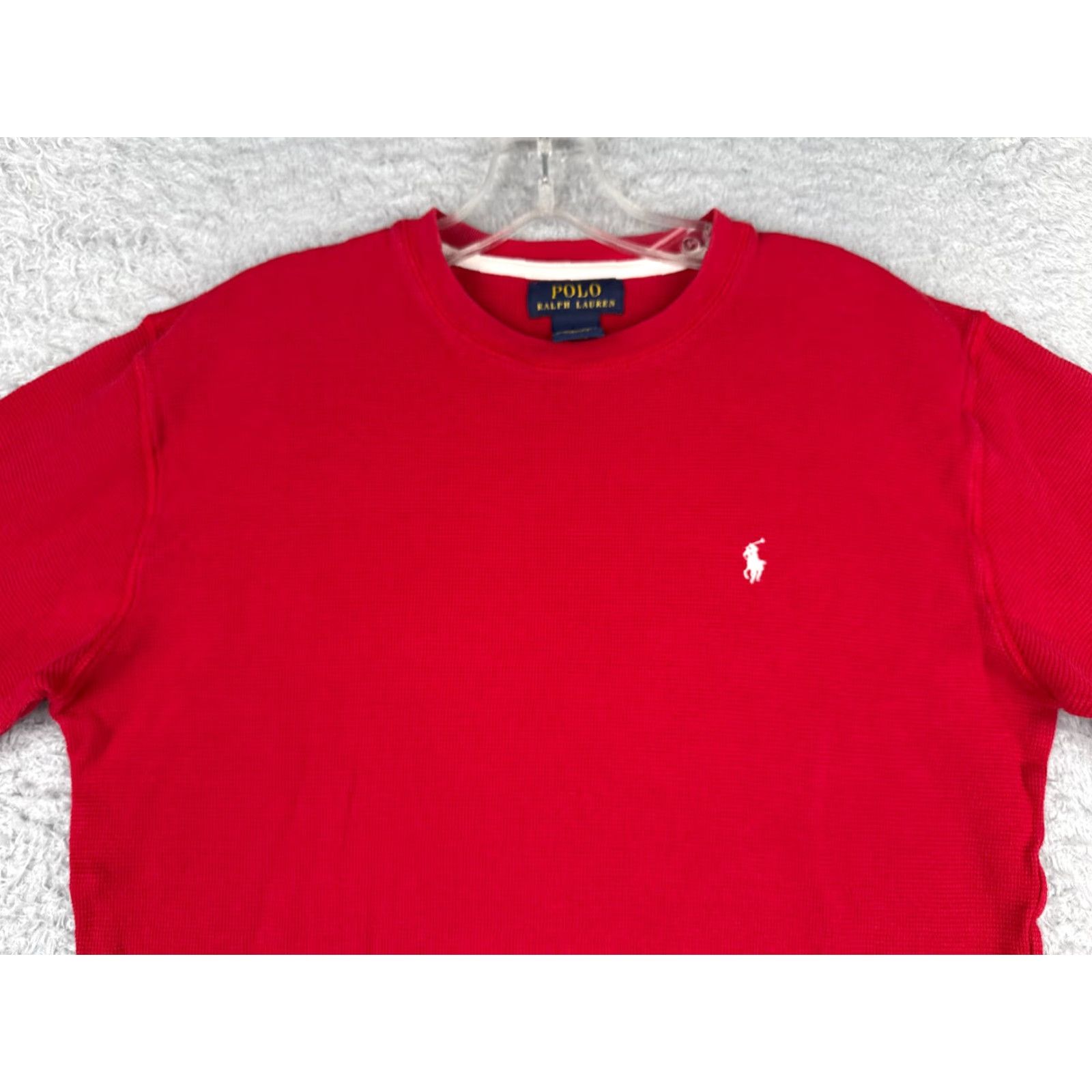 Polo Ralph Lauren Polo Ralph Lauren Shirt Men Medium Red Waffle Knit Thermal 100% Cotton Polo Ralph Lauren Shirt Mens Medium Red Thermal Knit Cotton Size US M / EU 48-50 / 2 - 4 Thumbnail
