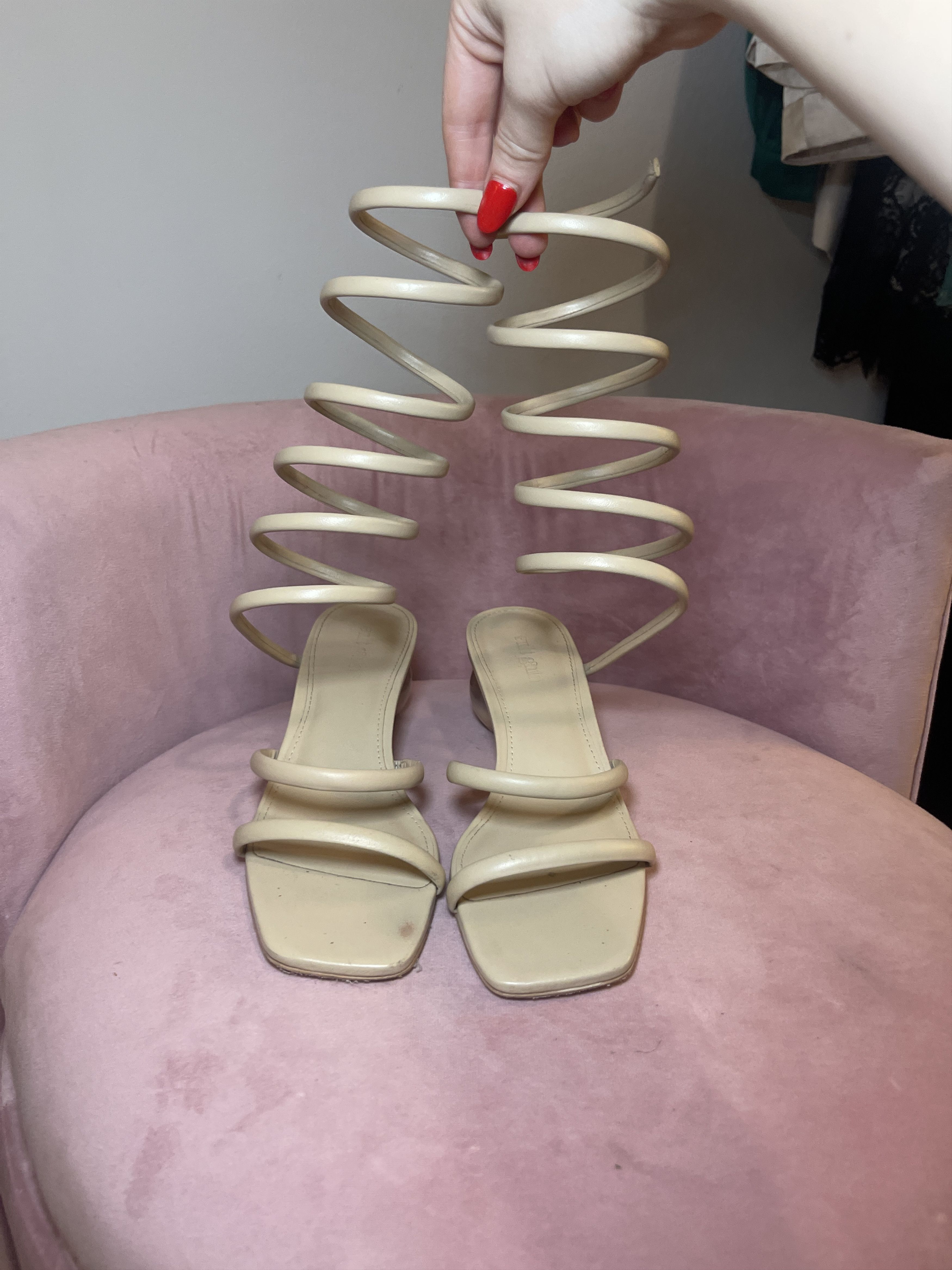 Cult Gaia Cult Gaia Freya Wraparound Ankle Strap Sandals Size US 6.5 / IT 36.5 - 7 Thumbnail