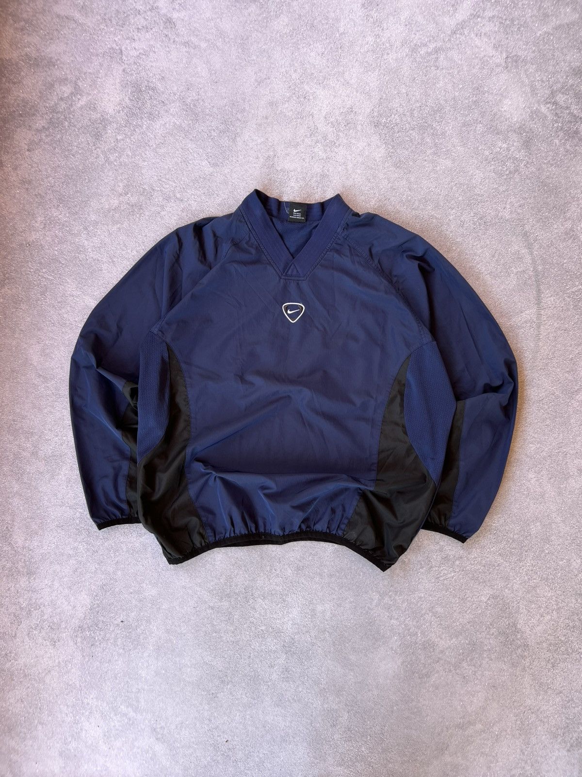 Nike 🔥 Vintage 90s Nike Dark Navy Nylon Pullover – Size L Size US L / EU 52-54 / 3 - 1 Thumbnail