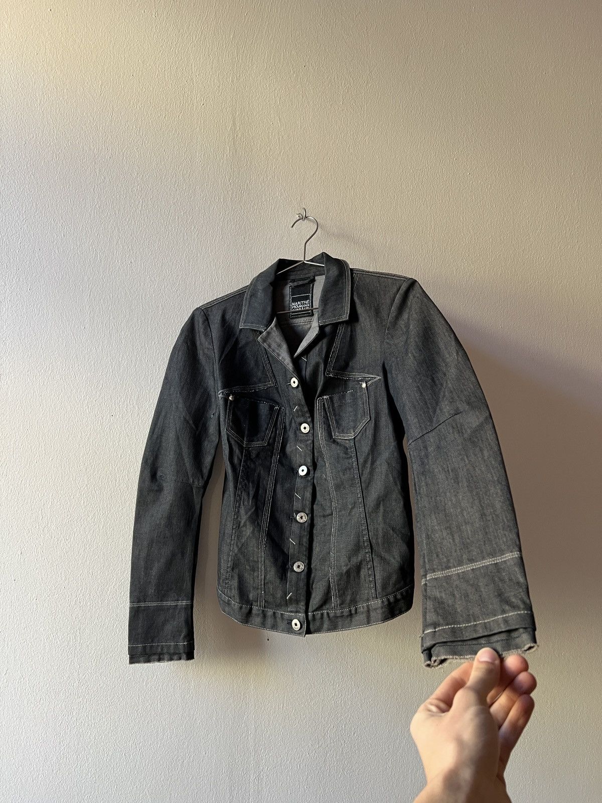 Marithe + Francois Girbaud Marithe Francois Girbaud Avant Garde Navy Blazer Jacket Size S / US 4 / IT 40 - 7 Thumbnail