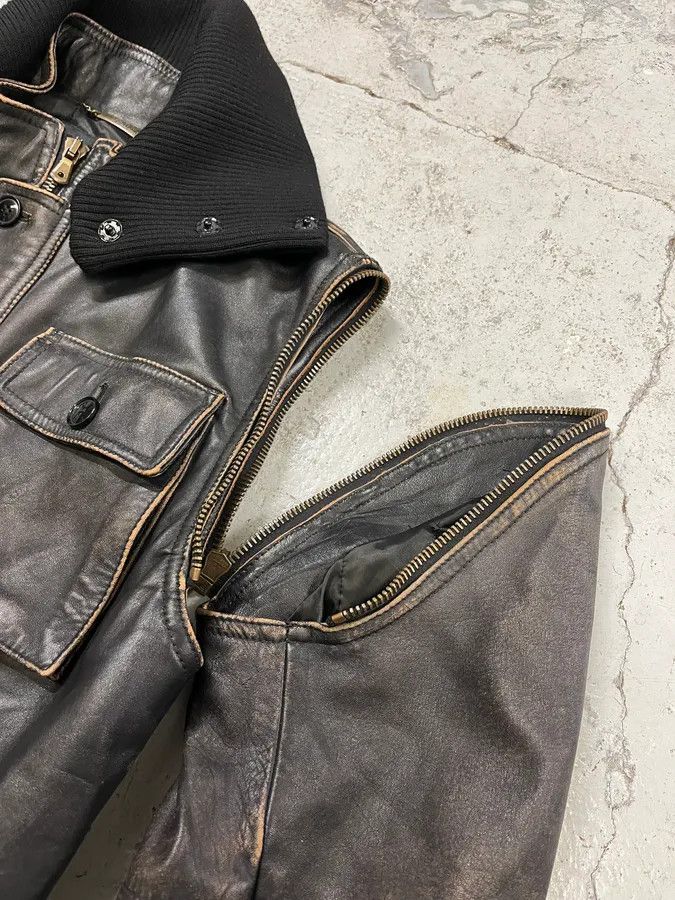 Dolce & Gabbana AW2003 Dolce & Gabbana Brown Horse Leather Zip Detachables Sleeves Jacket Size US M / EU 48-50 / 2 - 9 Thumbnail