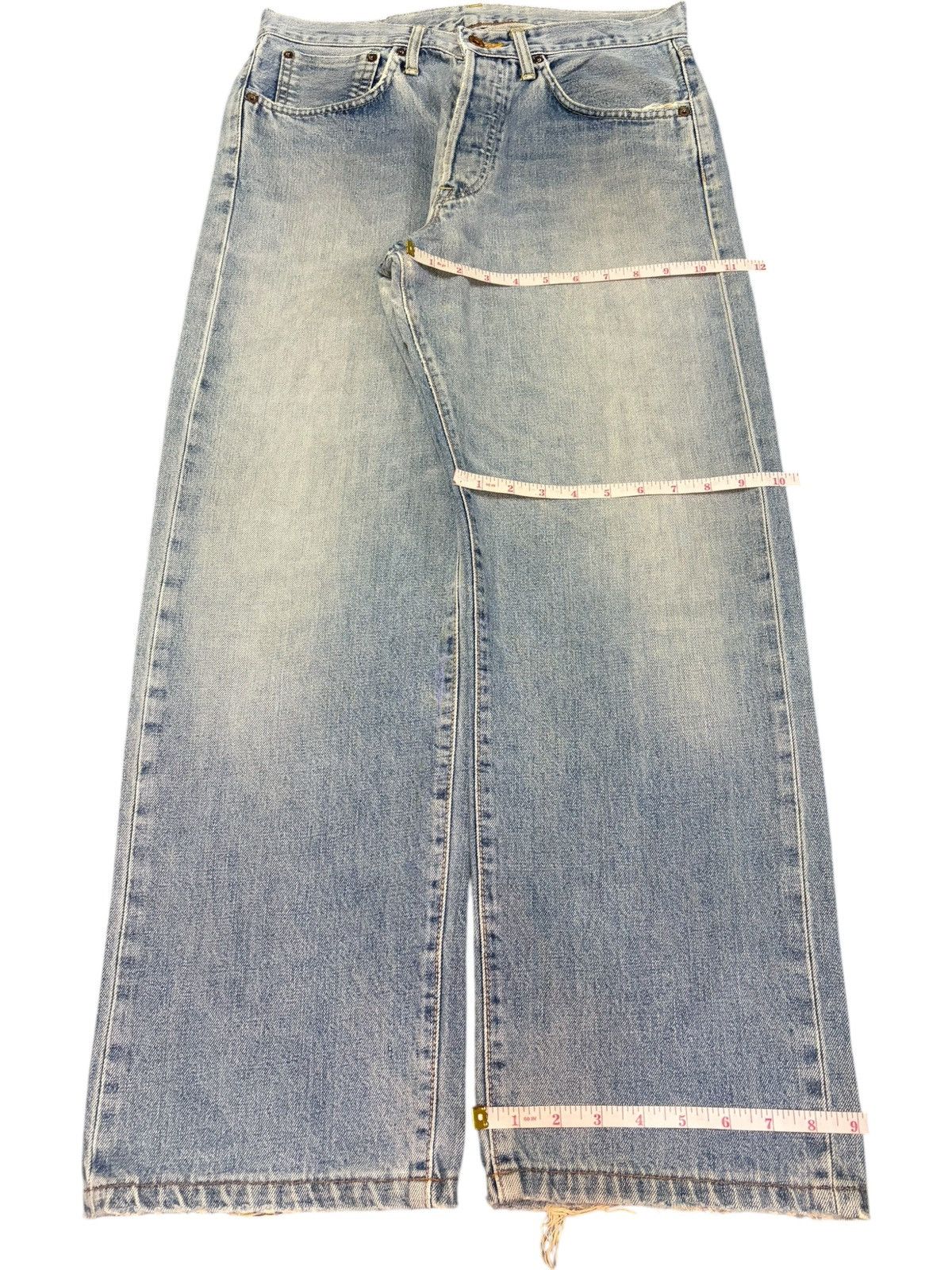 Edwin Vintage Edwin 505X Selvedge Distressed Baggy Jeans Size US 32 / EU 48 - 8 Thumbnail