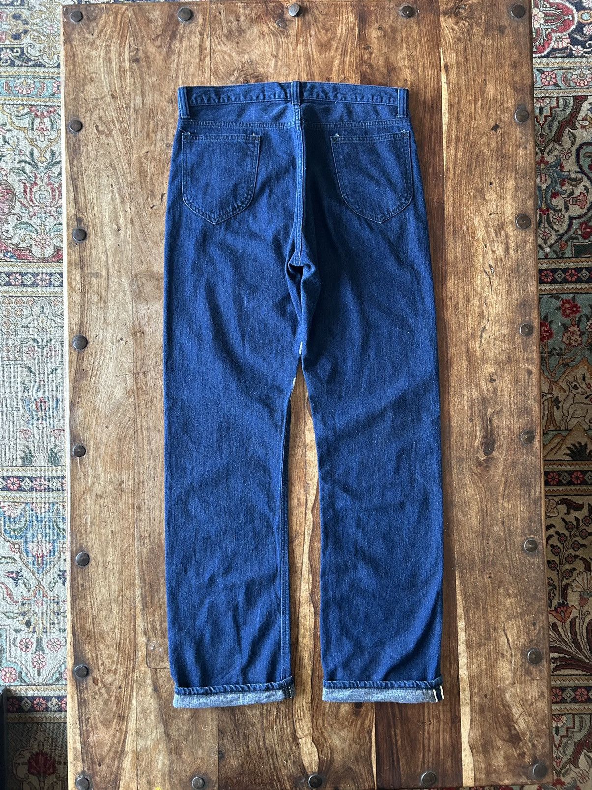 Issey Miyake × Lee SS2004 Issey Miyake Lee Bleach Dot Selvedge Denim Jeans Size US 33 - 2 Thumbnail
