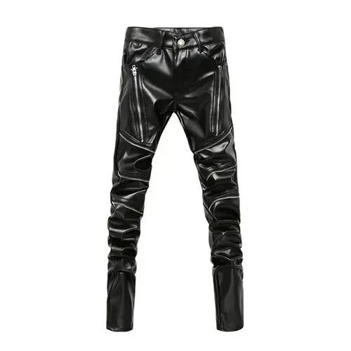 Other Black Faux Studded Leather Pants Size US 29 - 1 Thumbnail