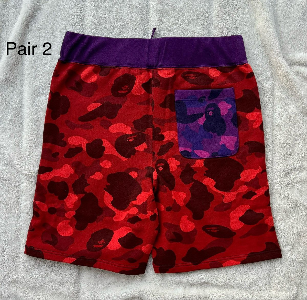 Bape Bape Crazy Shark Camo Sweat Shorts Size US 32 / EU 48 - 2 Thumbnail