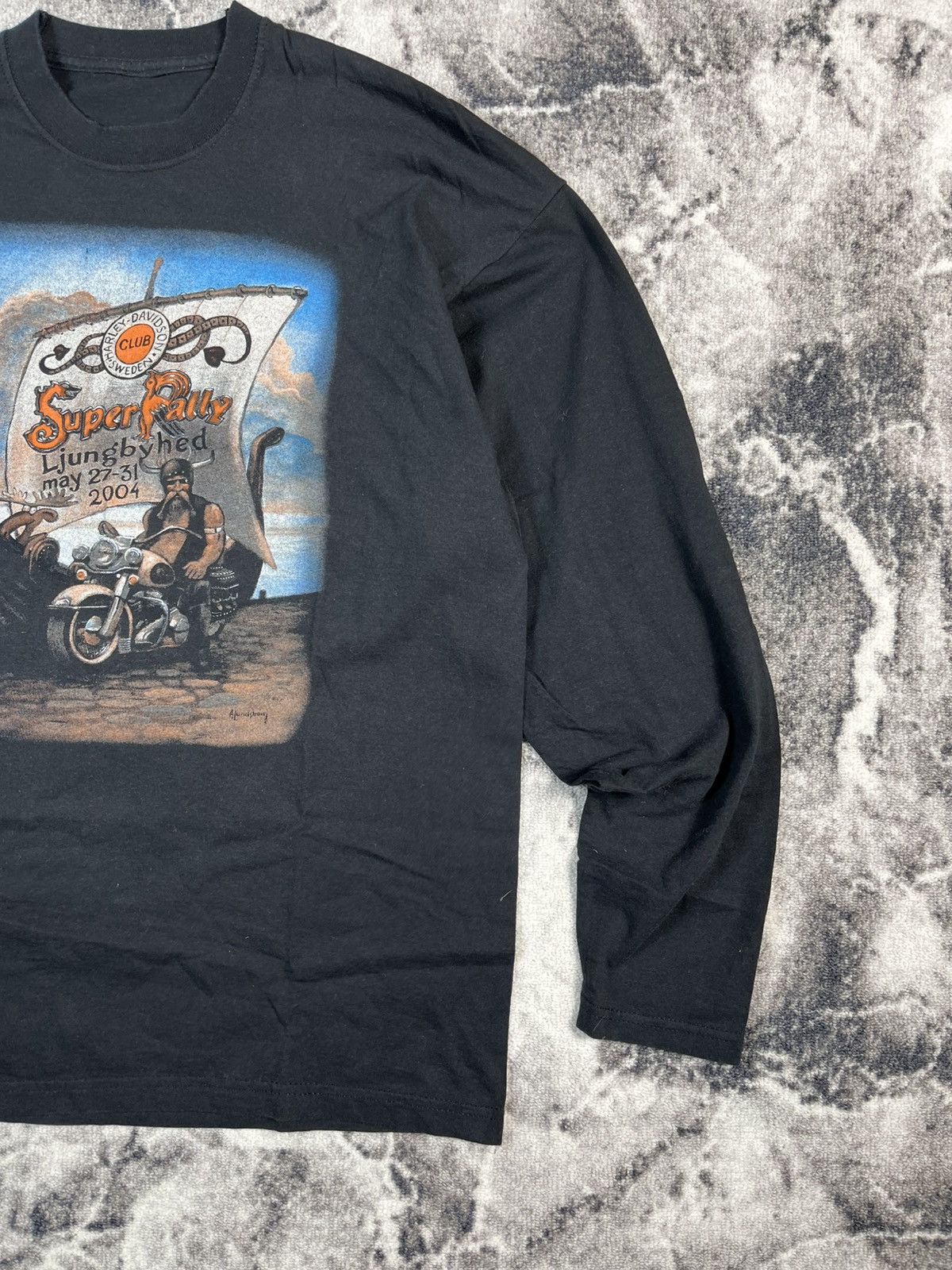 Harley Davidson Harley Davidson Sweden Super Rally 2004 Long Sleeve Size US L / EU 52-54 / 3 - 3 Thumbnail