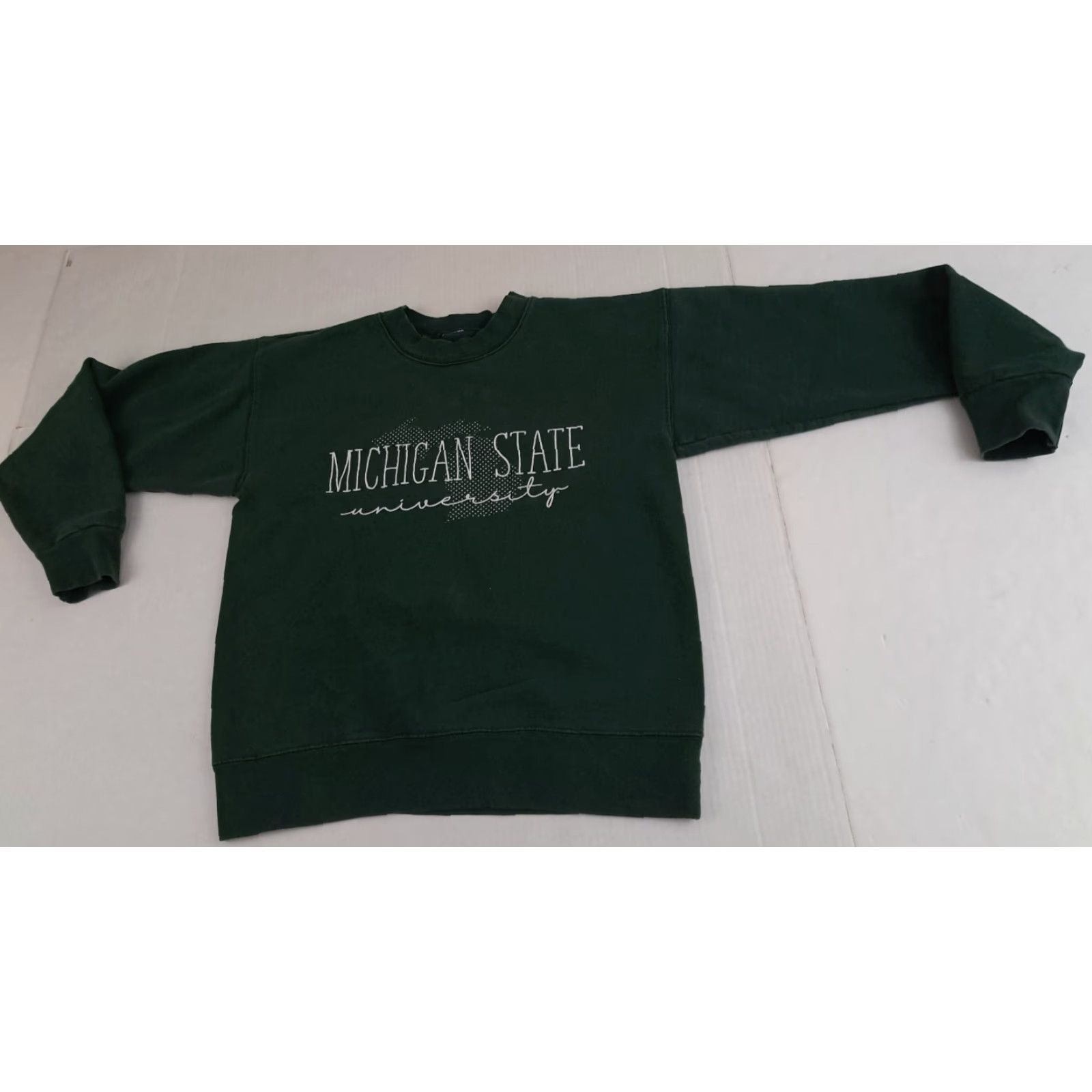 Vintage VINTAGE Michigan State Spartans Sweatshirt Woman S Green Crew Neck Pullover Activewear Womens Basketball Logo Size S / US 4 / IT 40 - 2 Thumbnail