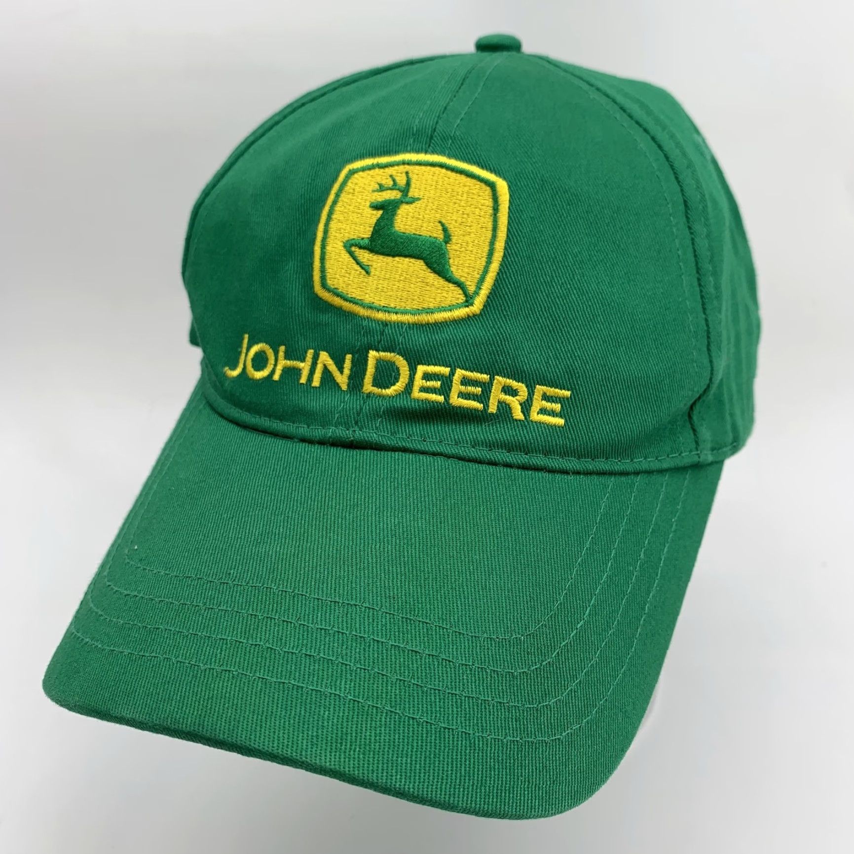 John Deere John Deere Hat Cap Snap Back Mens Green Twill Crown Bill Casual Outdoor One Size Cary Francis Group Size ONE SIZE - 2 Thumbnail