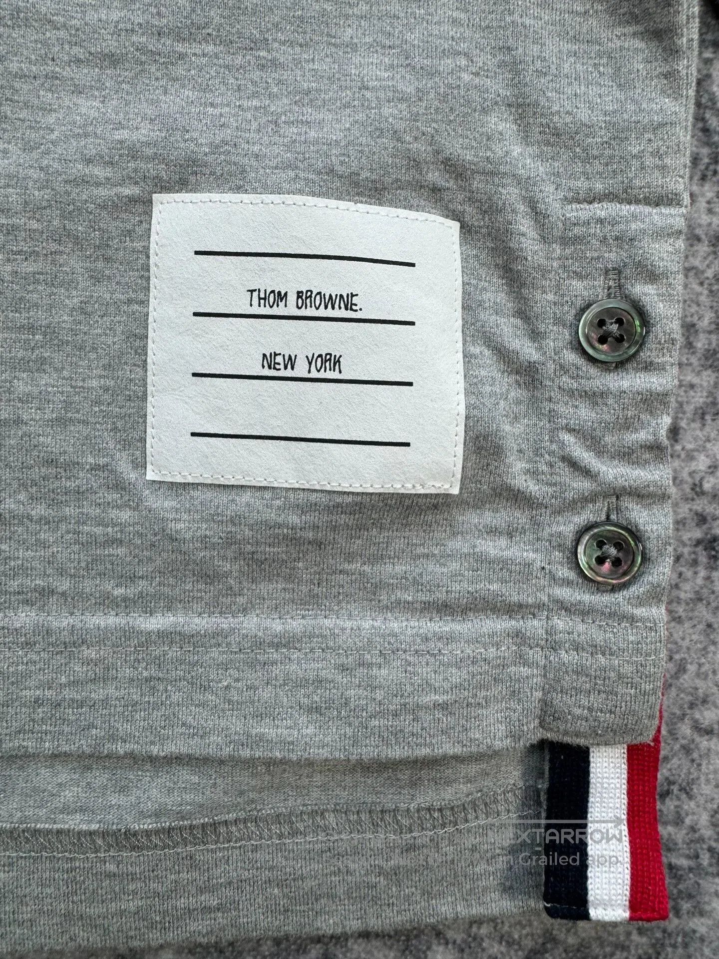 Thom Browne thom browne gray sweatshirt with logo detail. Size US L / EU 52-54 / 3 - 5 Thumbnail