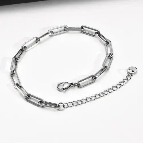 Other 5mm Silver Rectangle Chain bracelet Size ONE SIZE - 4 Thumbnail