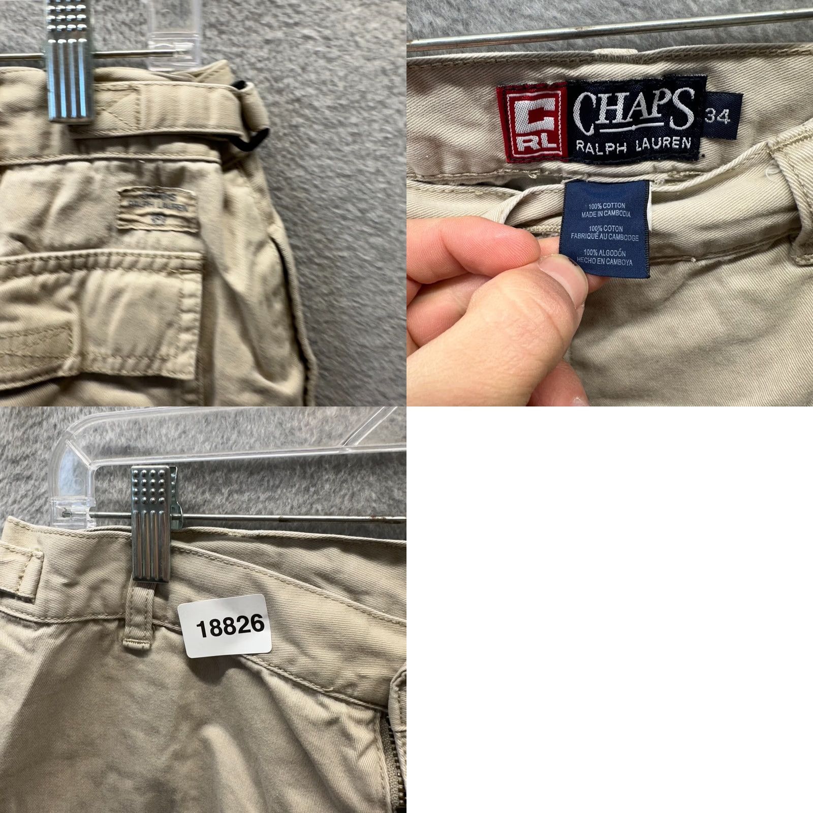 Ralph Lauren VINTAGE Ralph Lauren Cargo Shorts Mens Brown Cotton Relaxed 34 Jeans Polo Size US S / EU 44-46 / 1 - 9 Thumbnail