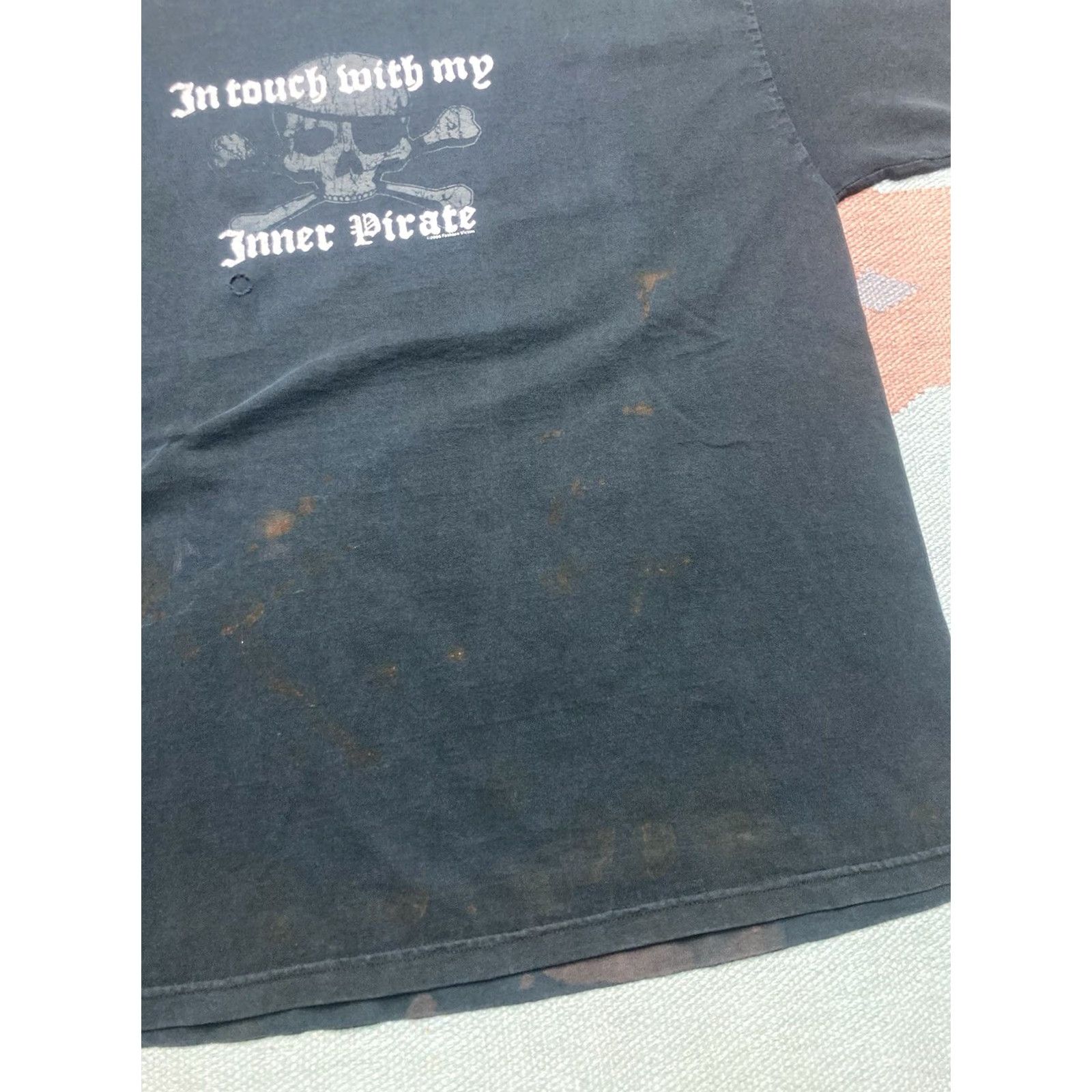 Vintage VINTAGE Fashion Victim T-Shirt Grunge Pirate Skull XL Black Mens Size US XL / EU 56 / 4 - 3 Thumbnail