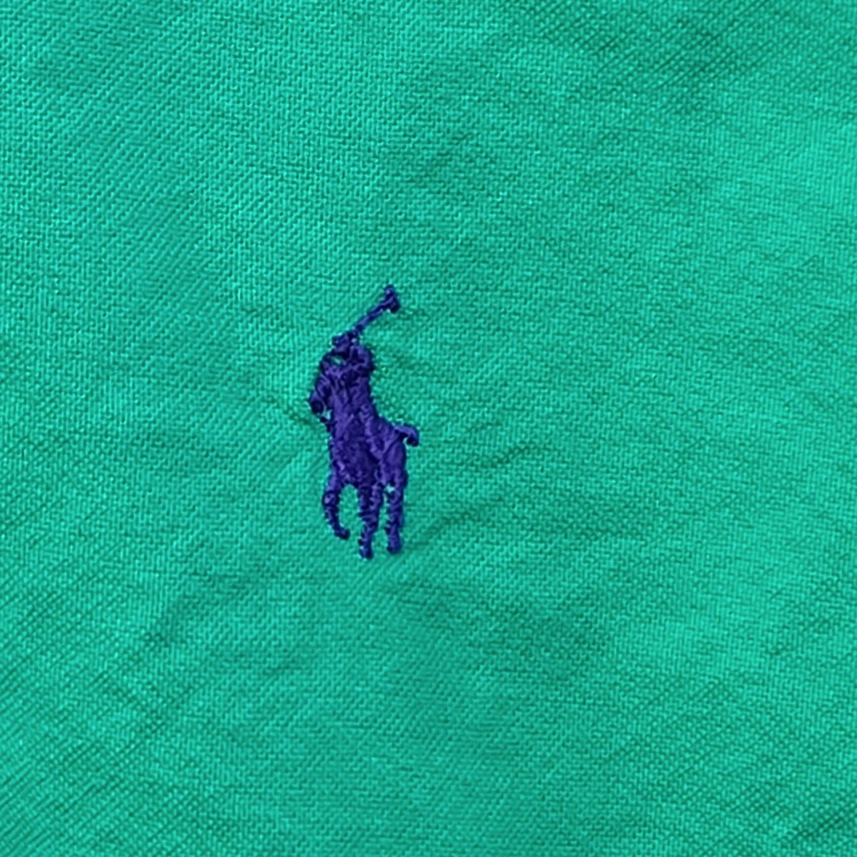 Polo Ralph Lauren Polo Ralph Lauren Shirt Big 3X Bk Green Oxford Button-Down Long Sleeve Cotton Mens Size US XXL / EU 58 / 5 - 3 Thumbnail