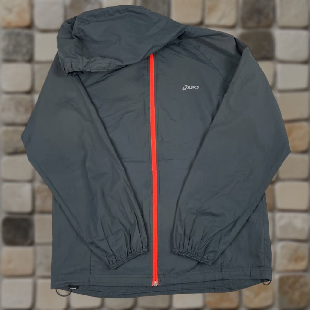 Asics Asics Jacket Mens Small Gray Hooded Running Ultralight Water Resistant Windbreaker Performance Outdoor Spring Fall Winter Size US S / EU 44-46 / 1 - 1 Thumbnail