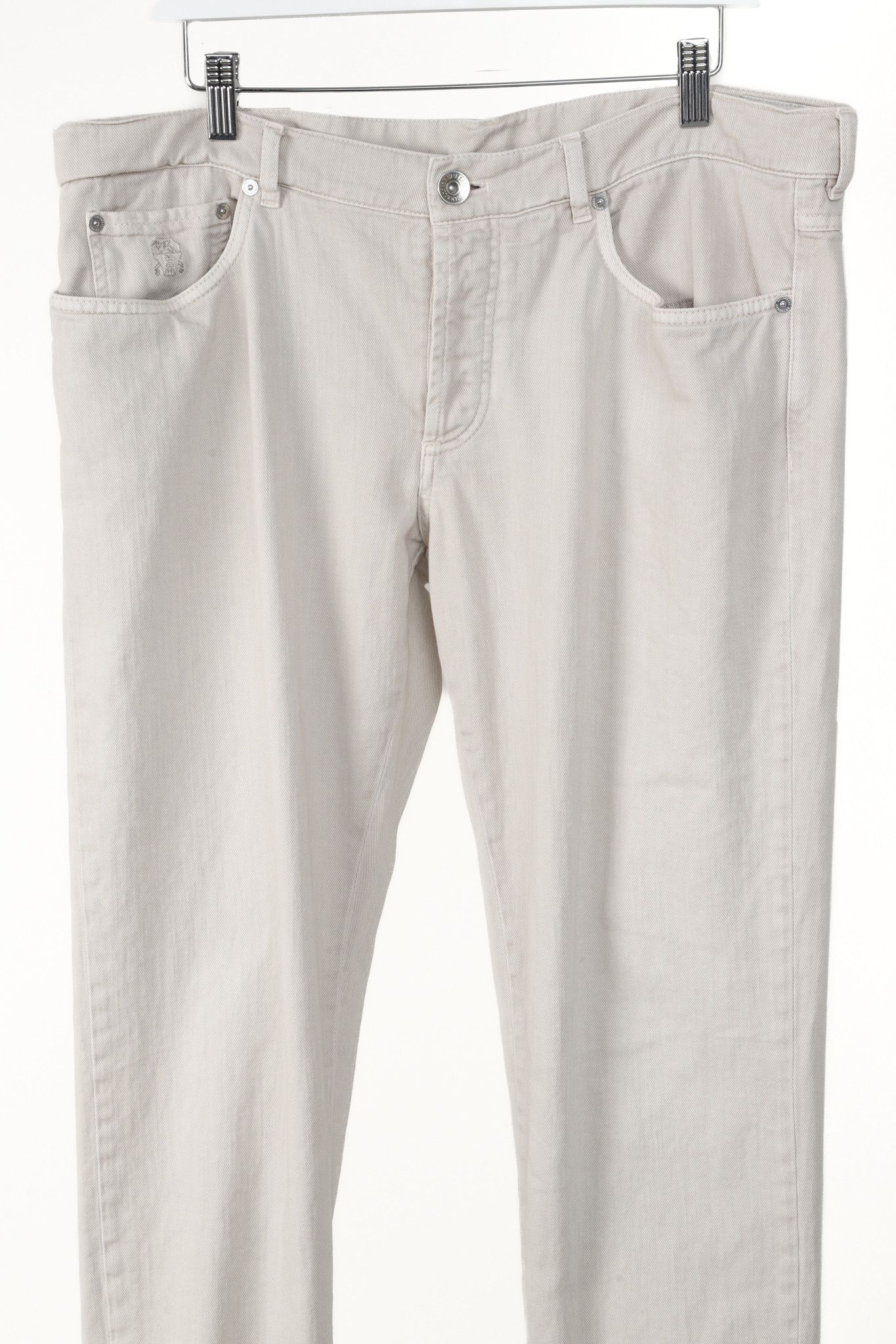 Brunello Cucinelli Brunello Cucinelli Men's Beige Slim-Fit Jeans Size US 42 / EU 58 - 3 Thumbnail
