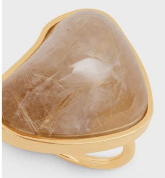 Celine o1w1db10525 Size :62 / 460OD6 Celine Folk Ring in Gold/Brown Size ONE SIZE - 2 Thumbnail