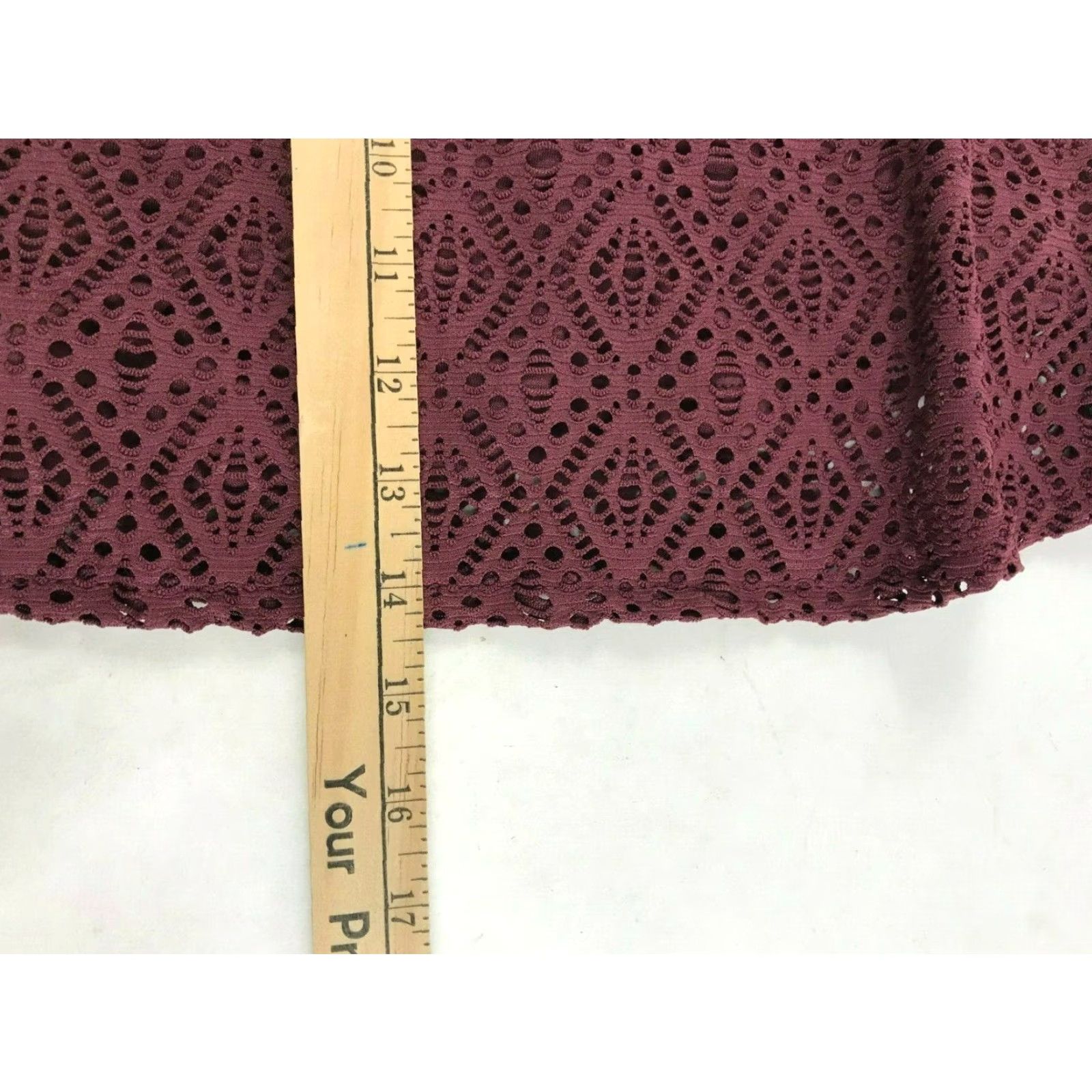 Vintage Cape Juby Mini Skirt Women's Size S Maroon A-Line Pull On Elastic Waist NWT Size 28" / US 6 / IT 42 - 4 Thumbnail