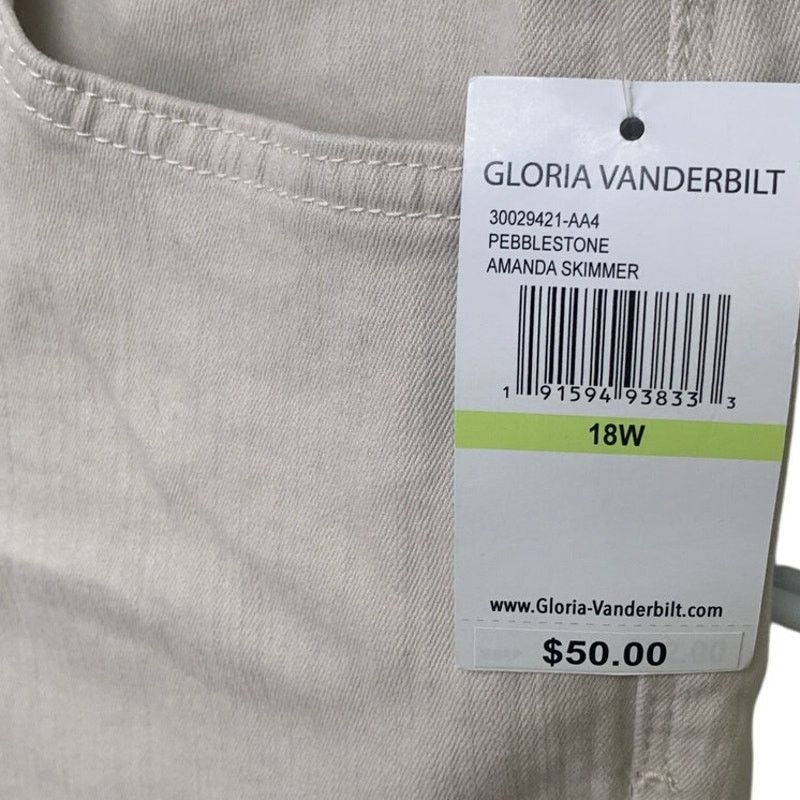 Gloria Vanderbilt New Gloria Vanderbilt Womens 18W Amanda Classic Rise Shorts Size 40" / US 18 - 4 Thumbnail