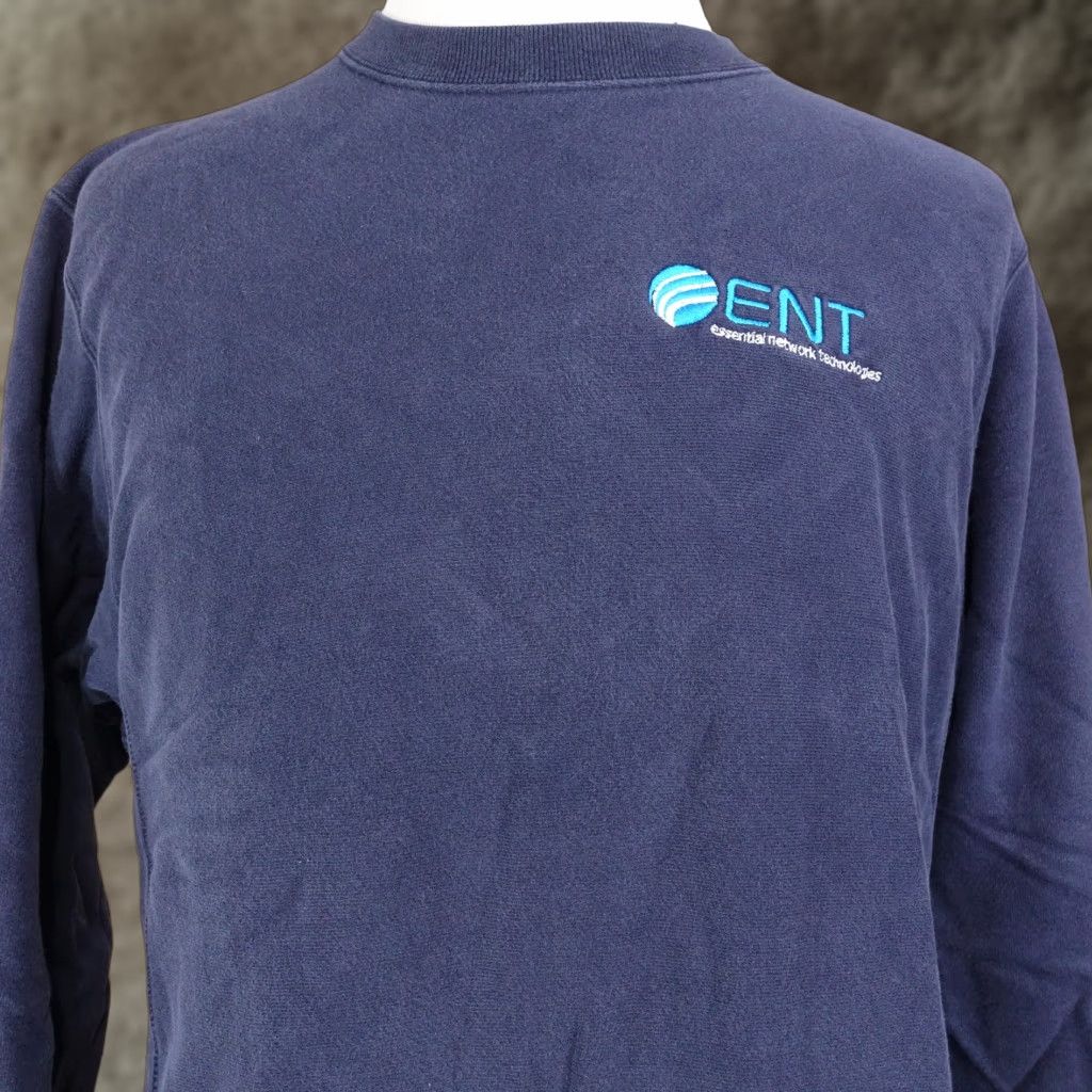 Champion VINTAGE Champion Sweatshirt Reverse Weave Blue Crew Neck L Mens Adult Large Blue 90s Sweatshirt Mens Size US L / EU 52-54 / 3 - 1 Thumbnail