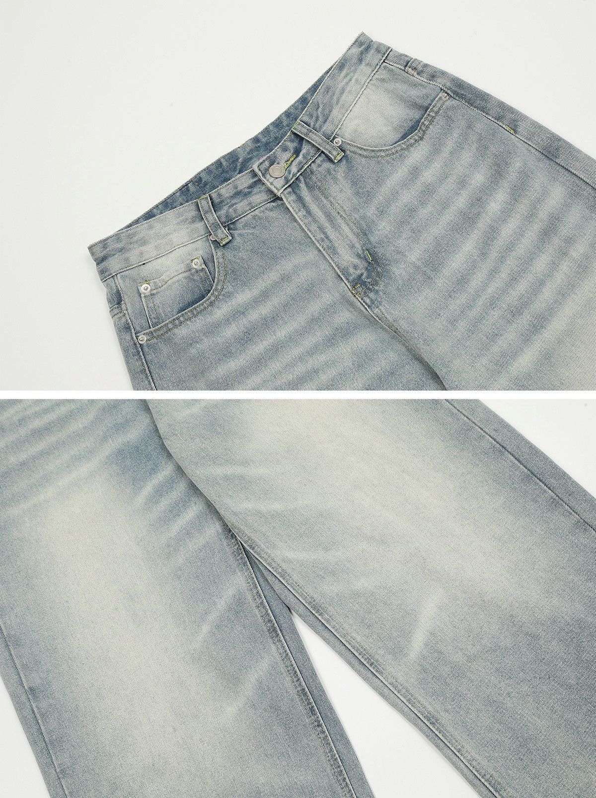 Jean × Vintage Washed High Street Loose Straight Jeans Size US 32 / EU 48 - 5 Thumbnail