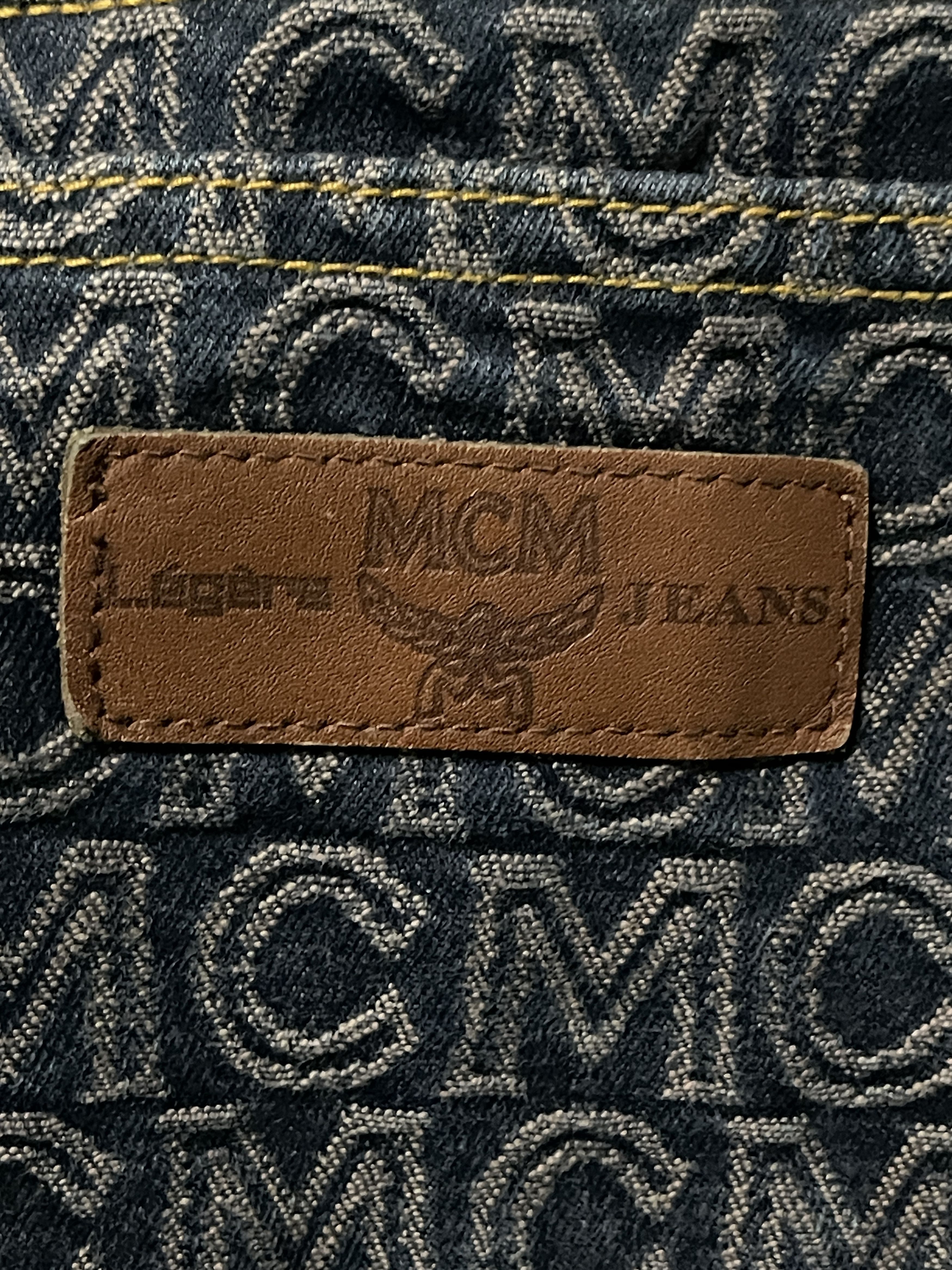 Designer × MCM Vintage MCM Legere Monogram Blue Jeans 1990 Size 26" / US 2 / IT 38 - 8 Thumbnail